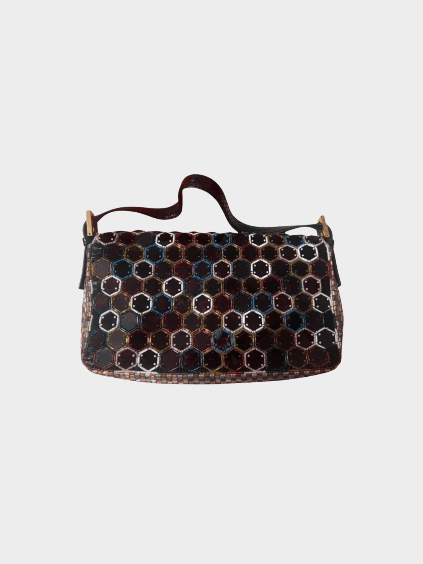 Fendi 2000s Mirror Mosaic Baguette Bag