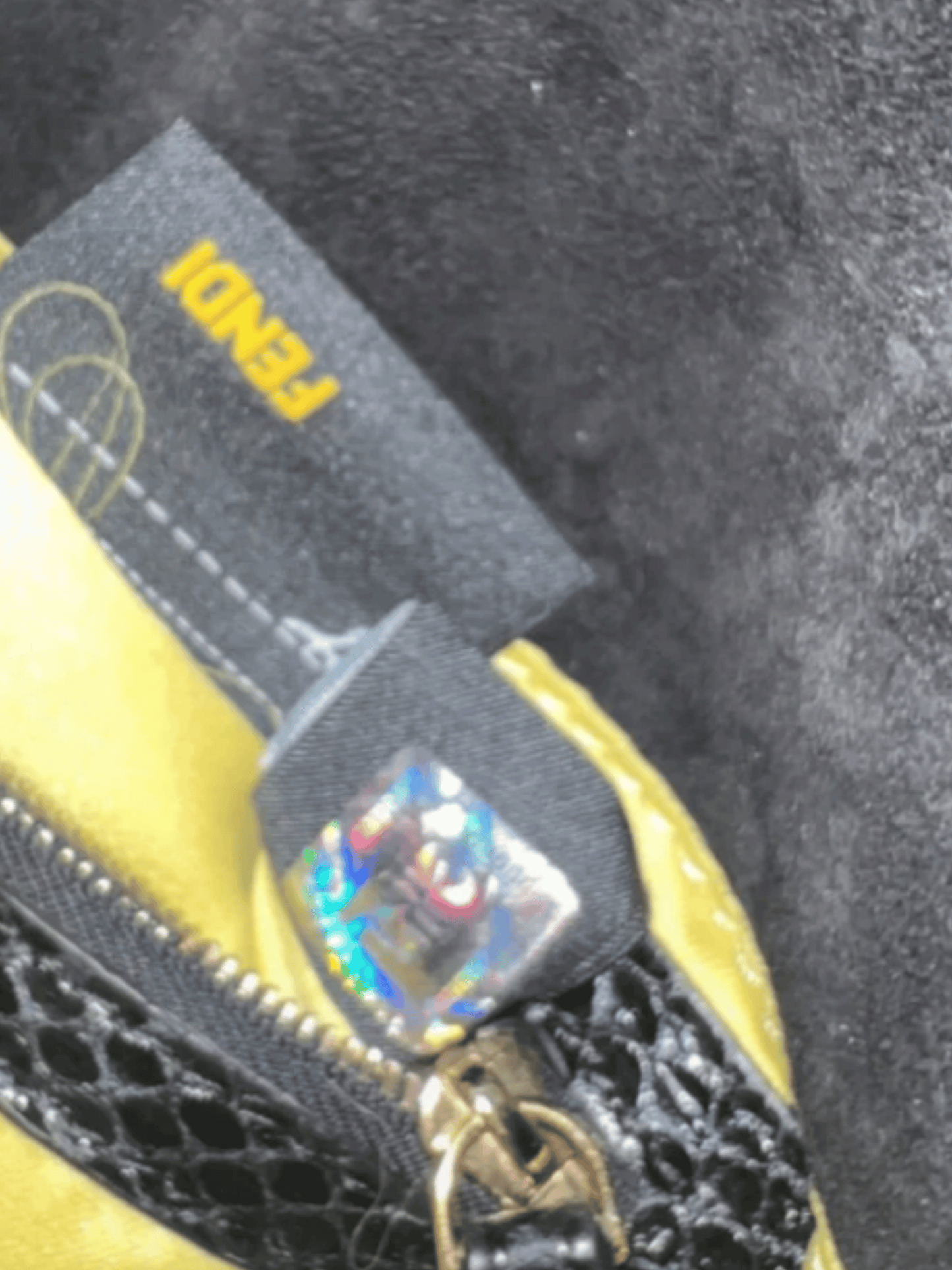 Fendi 2000s Mirror Mosaic Baguette Bag