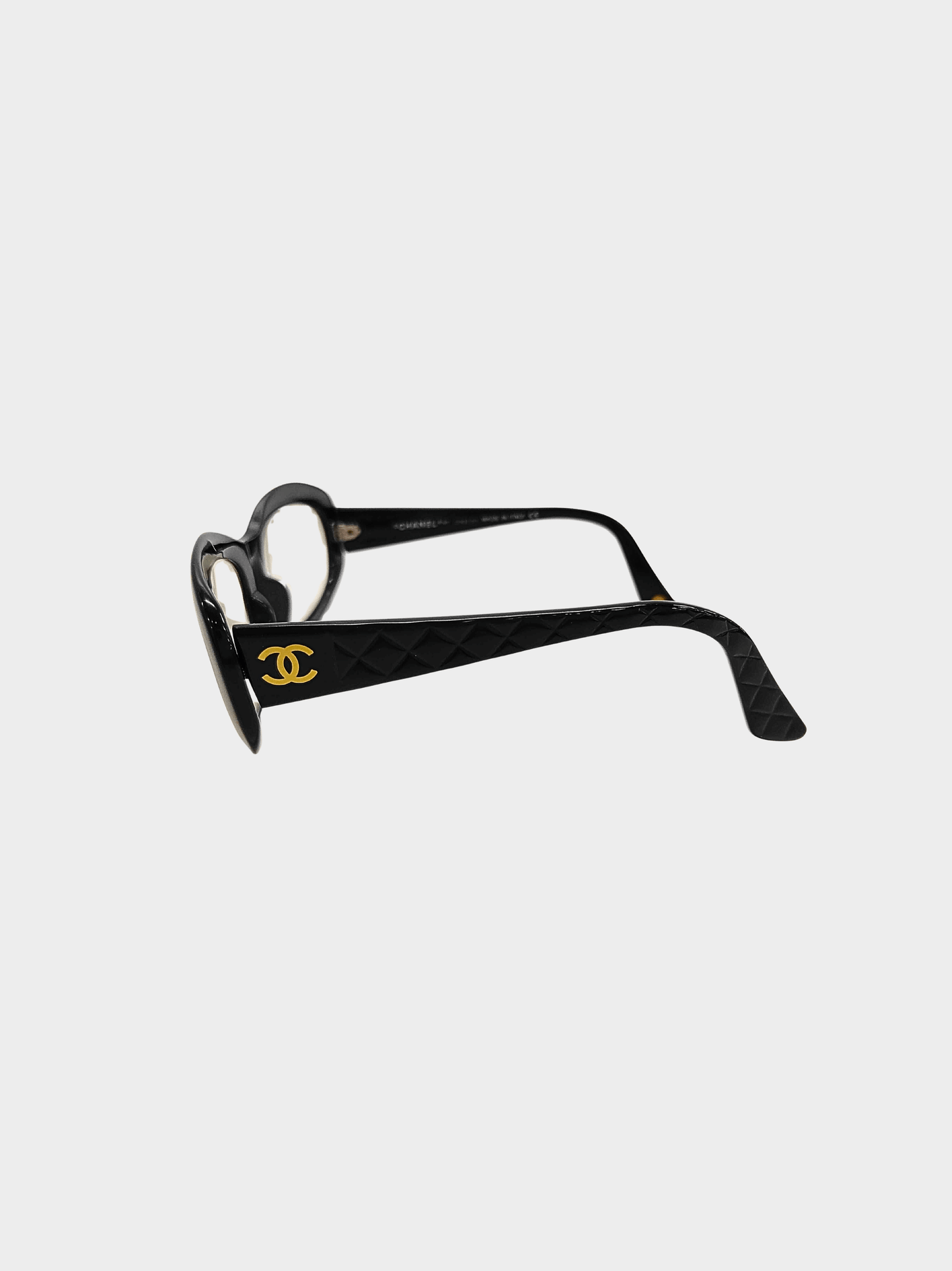 Chanel 2000s Black CC Sunglasses