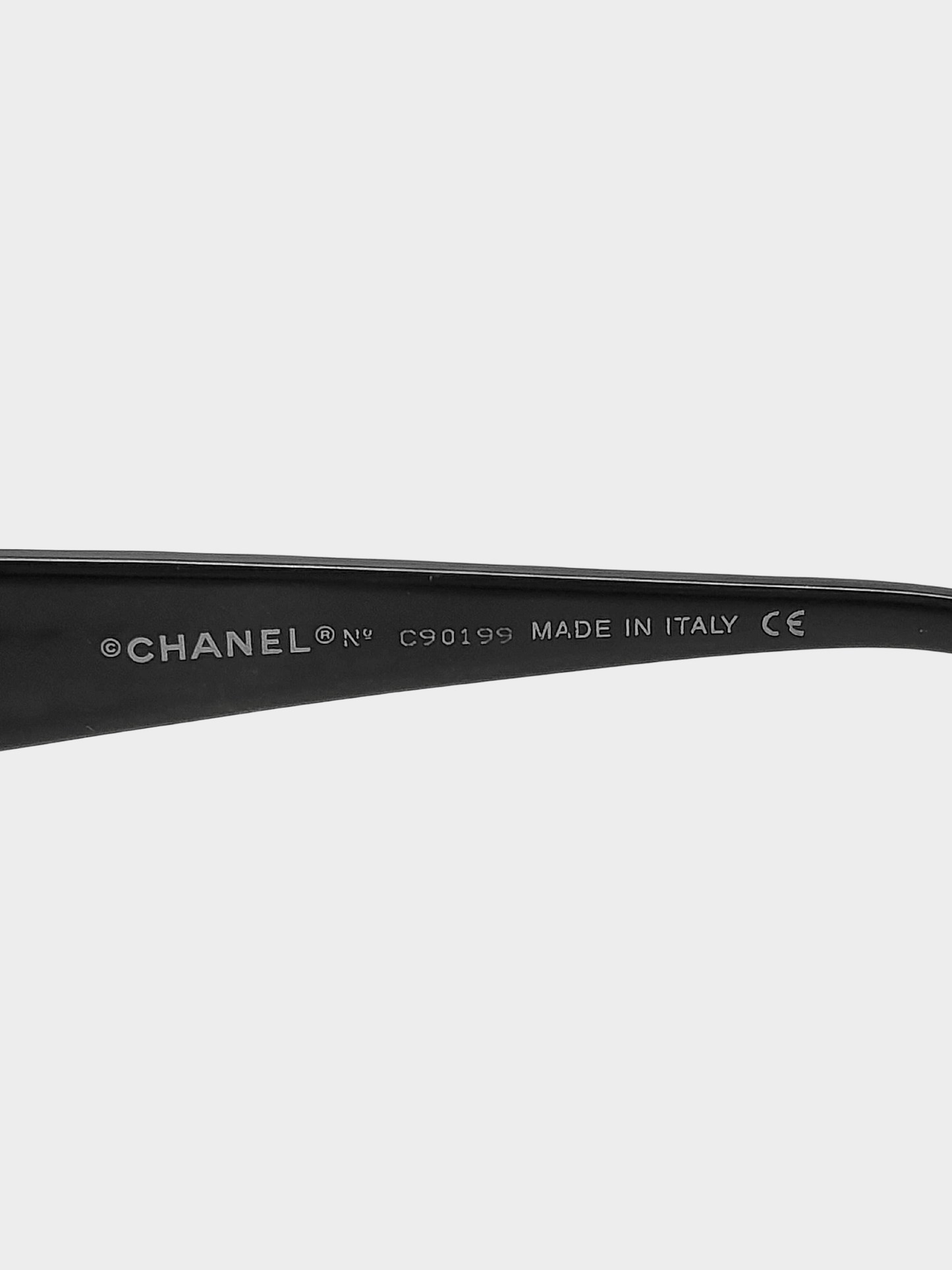 Chanel 2000s Black CC Sunglasses