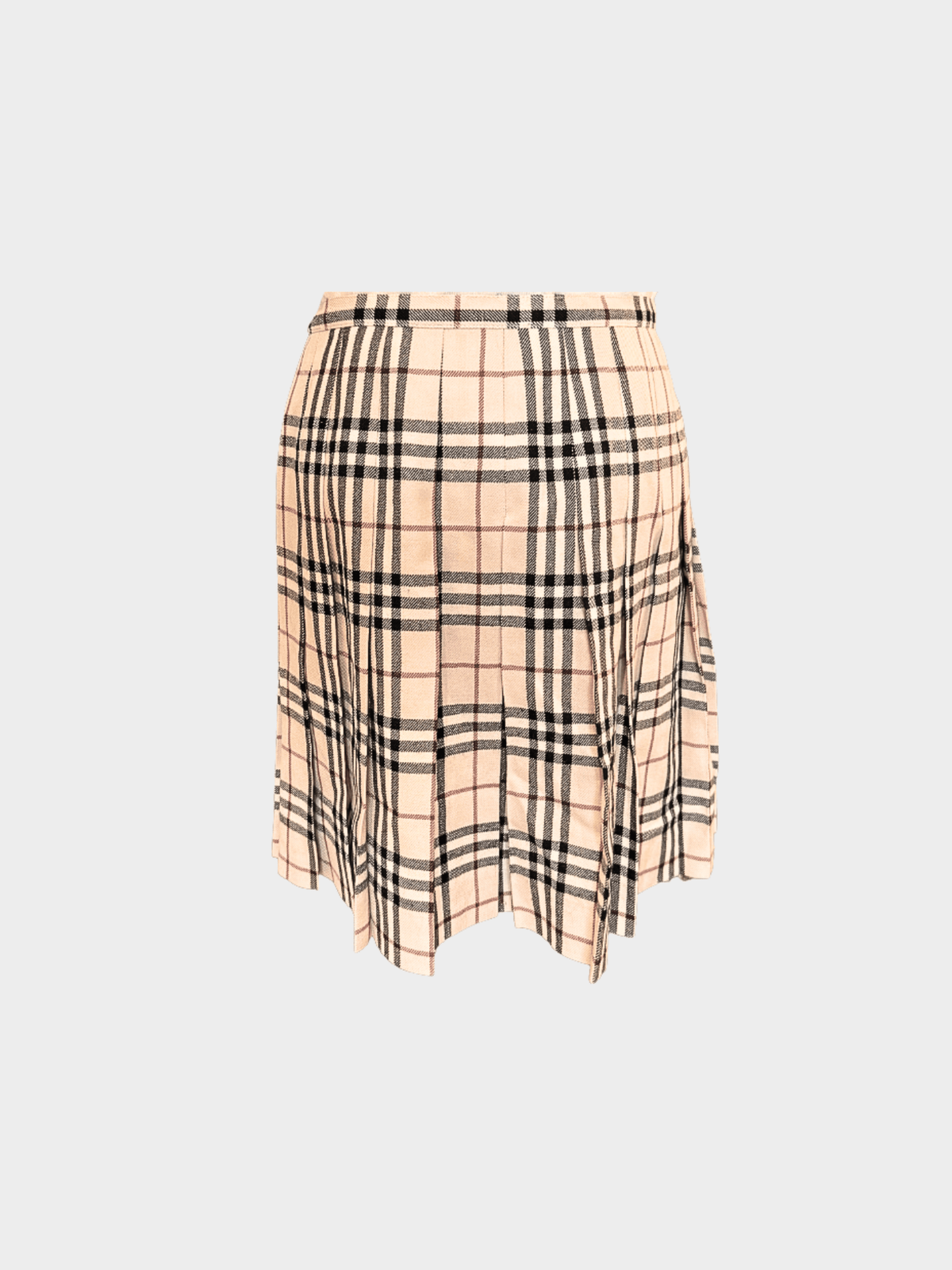 Burberry 2000s Beige Plaid Skirt