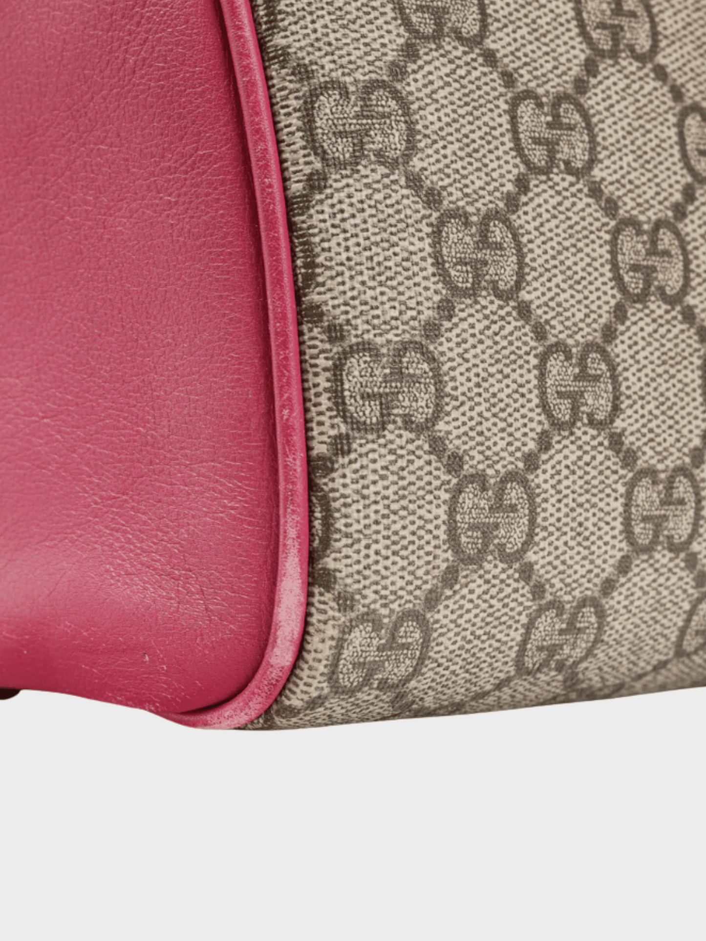 Gucci 2000s Beige and Ebony Multicoloured GG Supreme Canvas Top Handle Bag