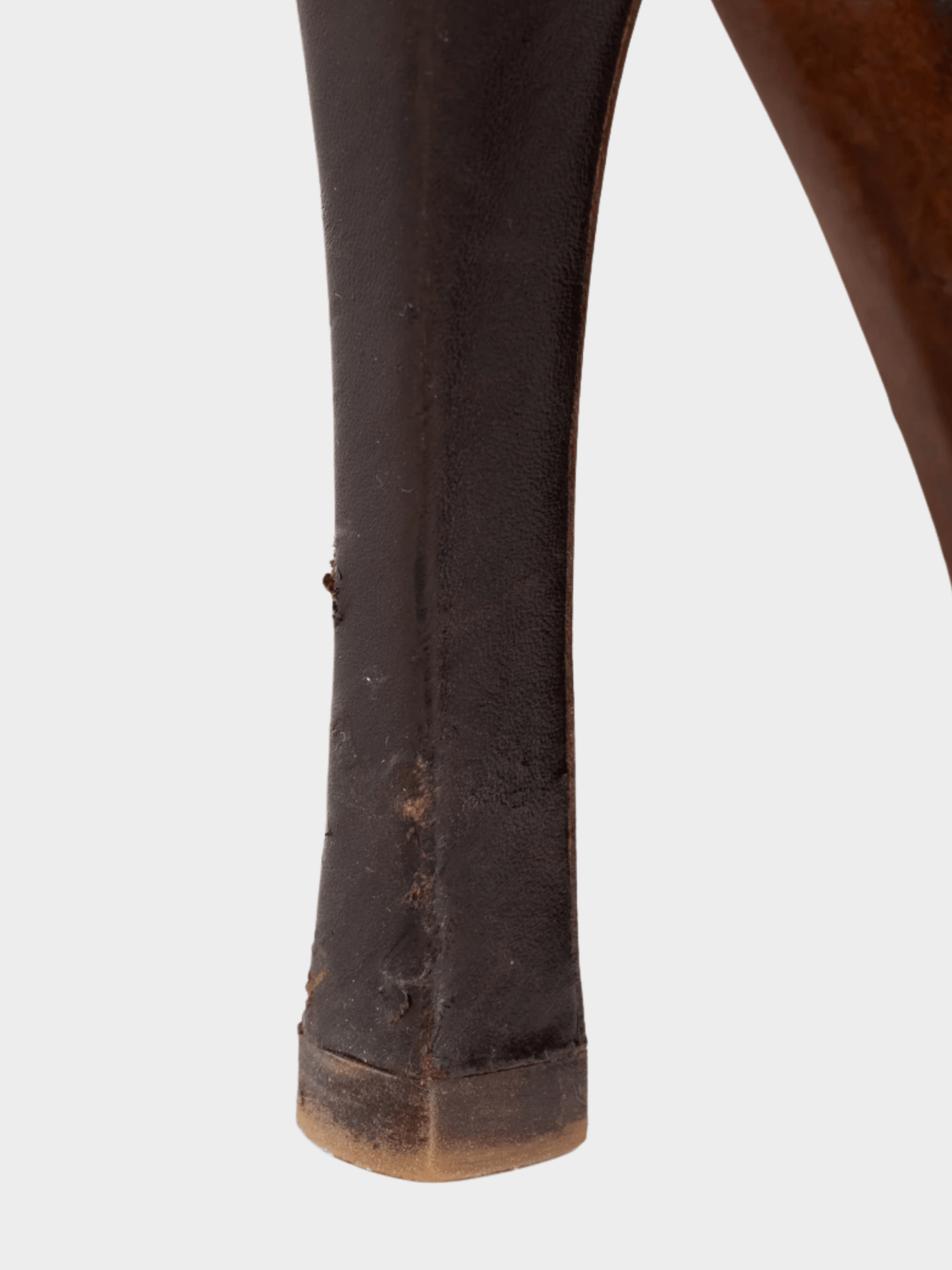 Louis Vuitton 1999 Brown Damier Ebene Calf-Hair Slingback Pumps