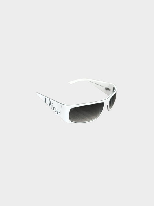 Christian Dior 2000s White Logo Sunglasses