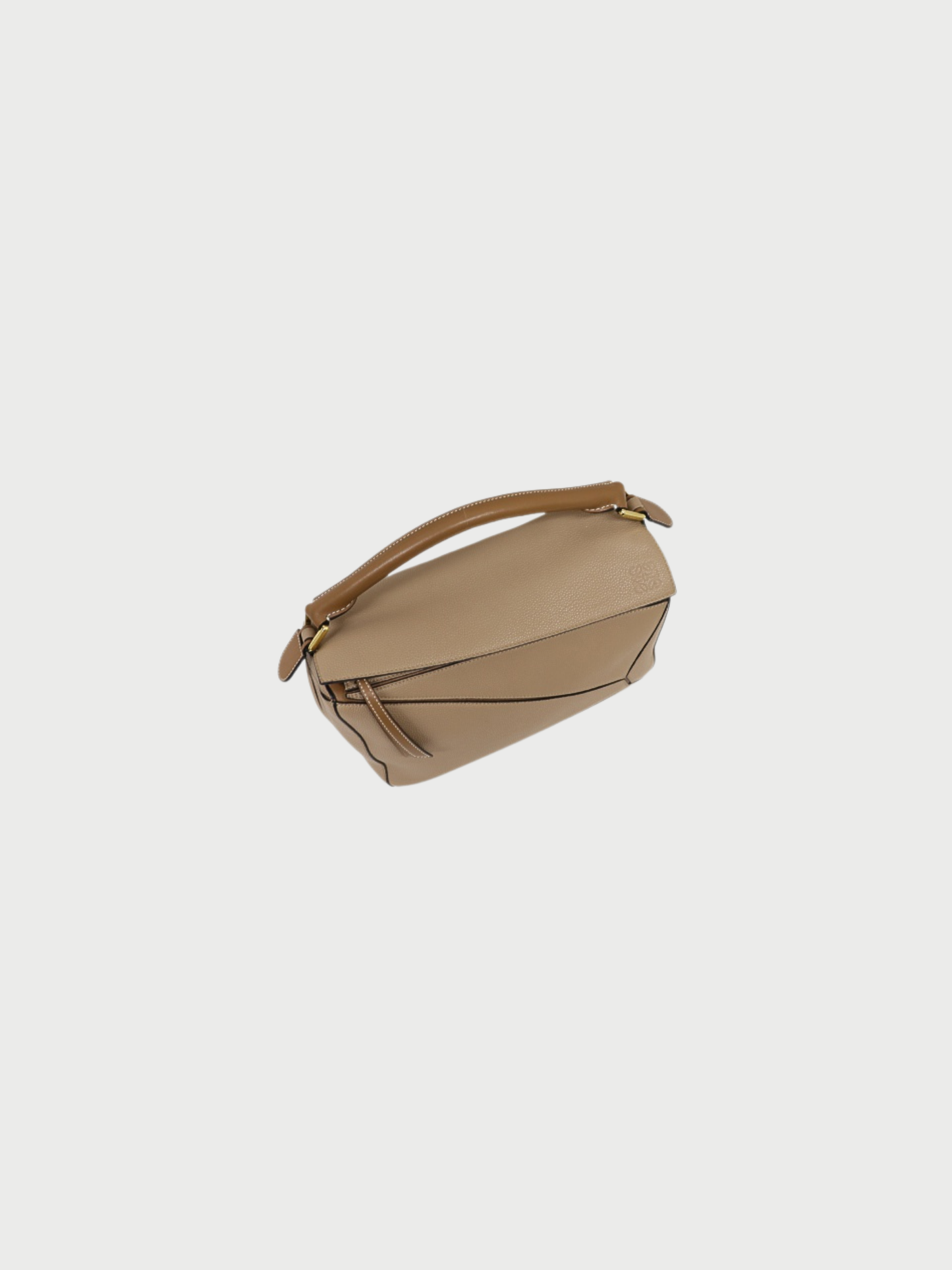 Loewe 2010s Beige Brown Leather Puzzle Medium Bag