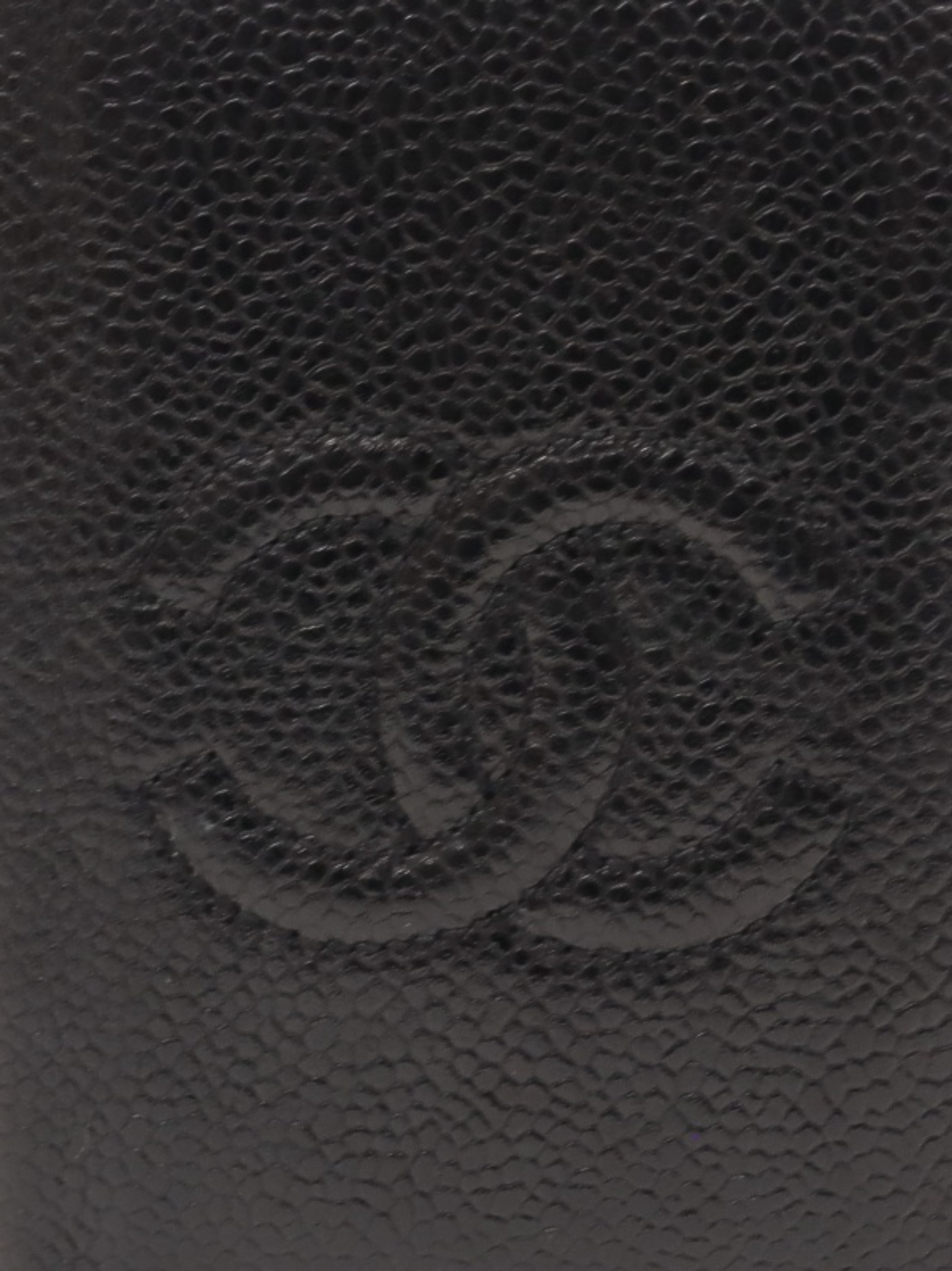 Chanel 1995-1996 Black Caviar Leather Card Case
