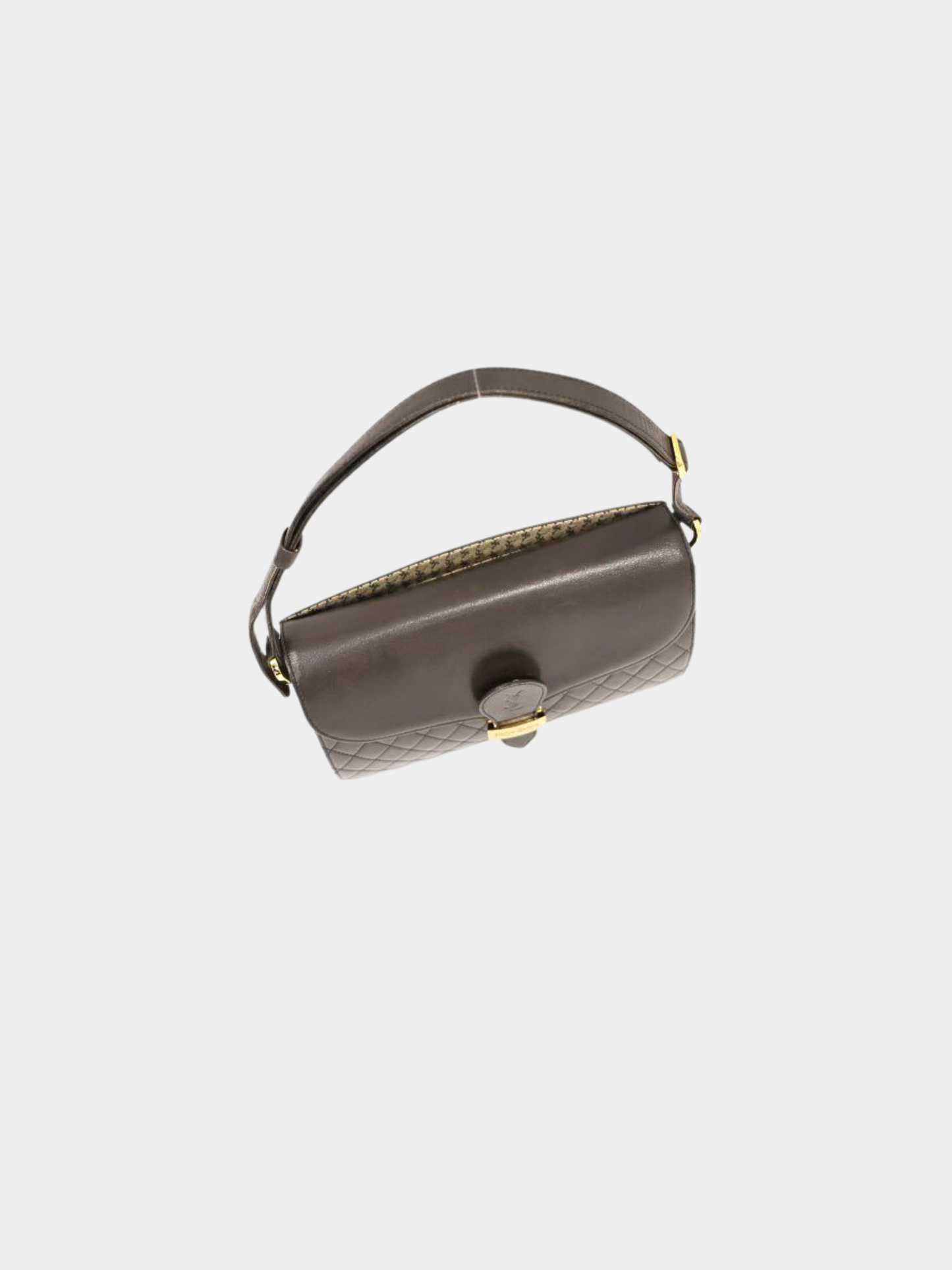 Yves Saint Laurent 2000s Black Matelassé Leather Shoulder Bag