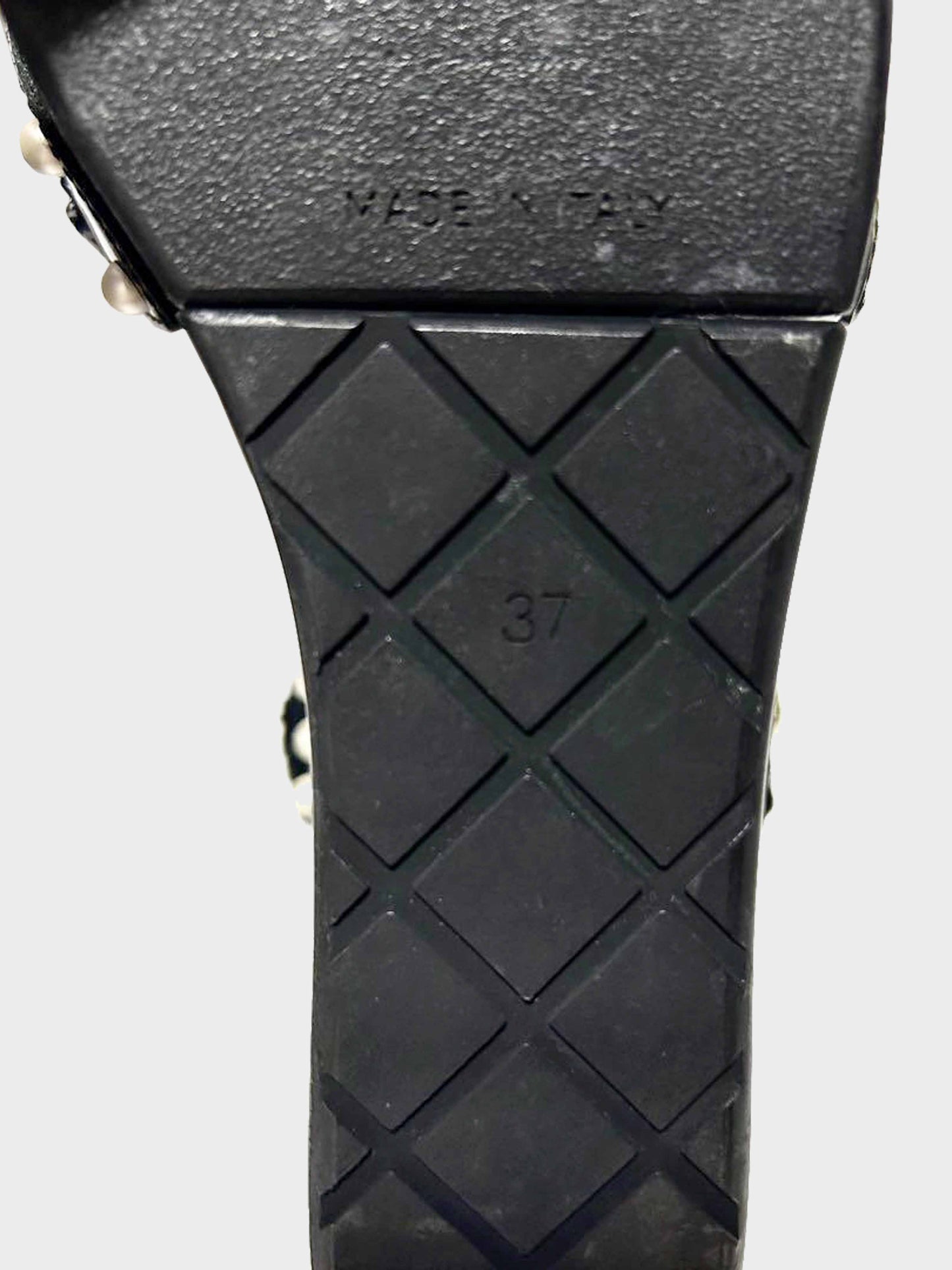 Chanel Cruise 2016 Black Patent Leather and Sequins Lotus Wedge Sandals