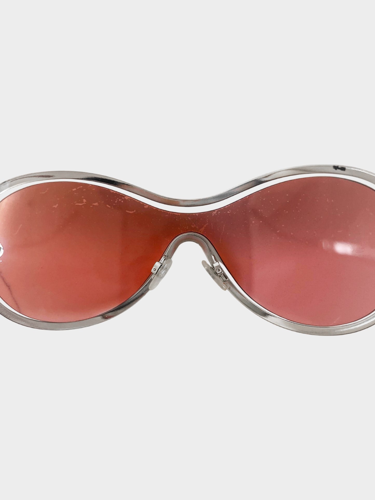 Chanel 2002  Pink and Silver Visor Sunglasses