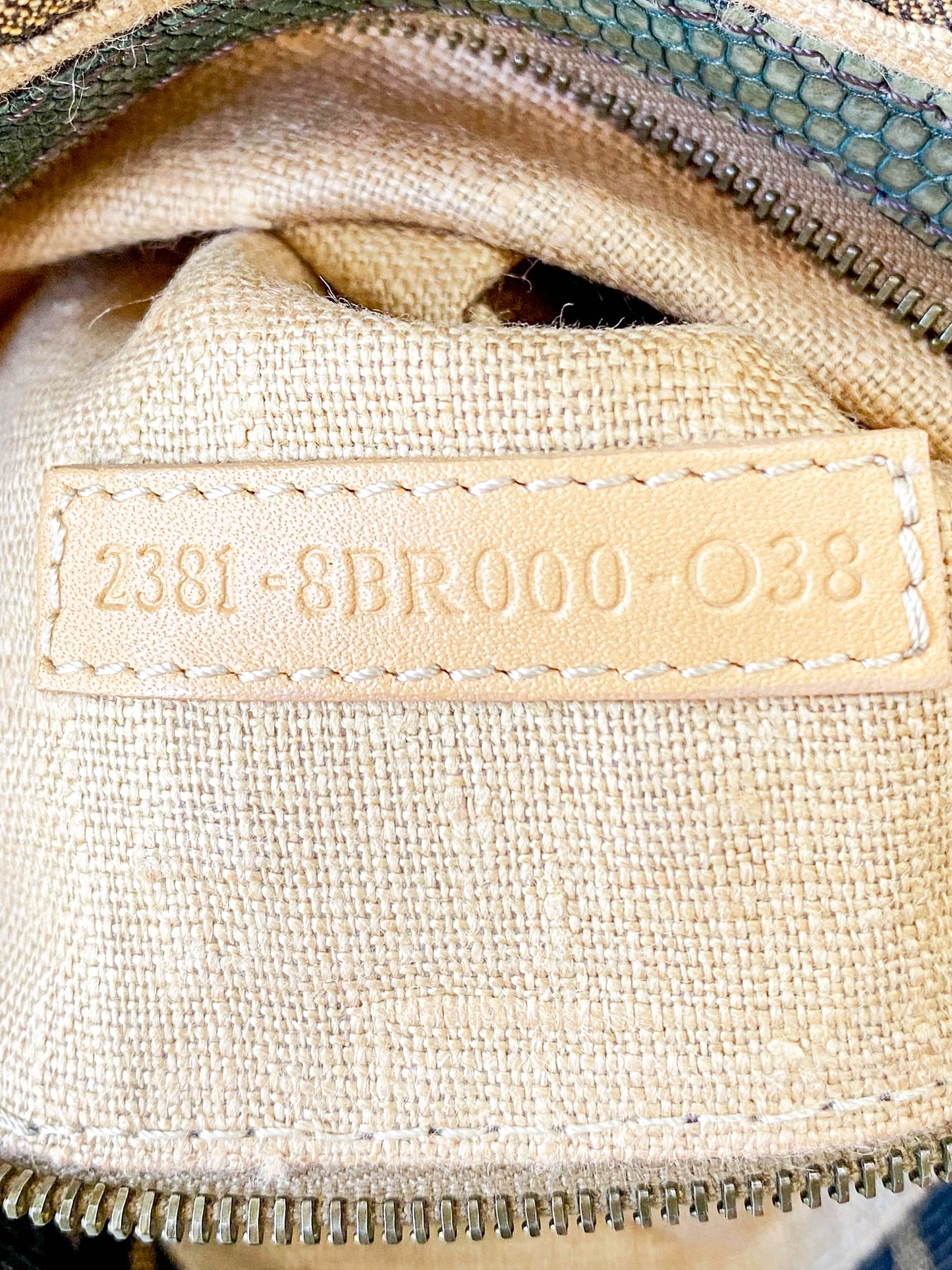 Fendi 2000s Zucca Canvas Ponyhair Baguette with Multicolored Leather