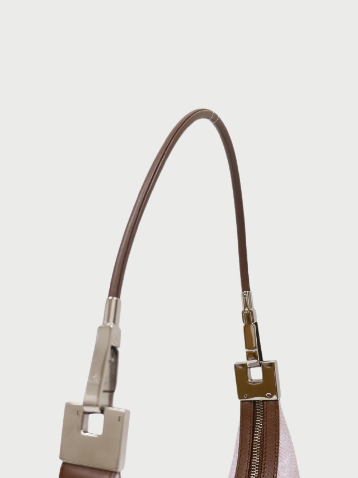Gucci 2000s Lavender Brown GG Canvas One-Shoulder Bag