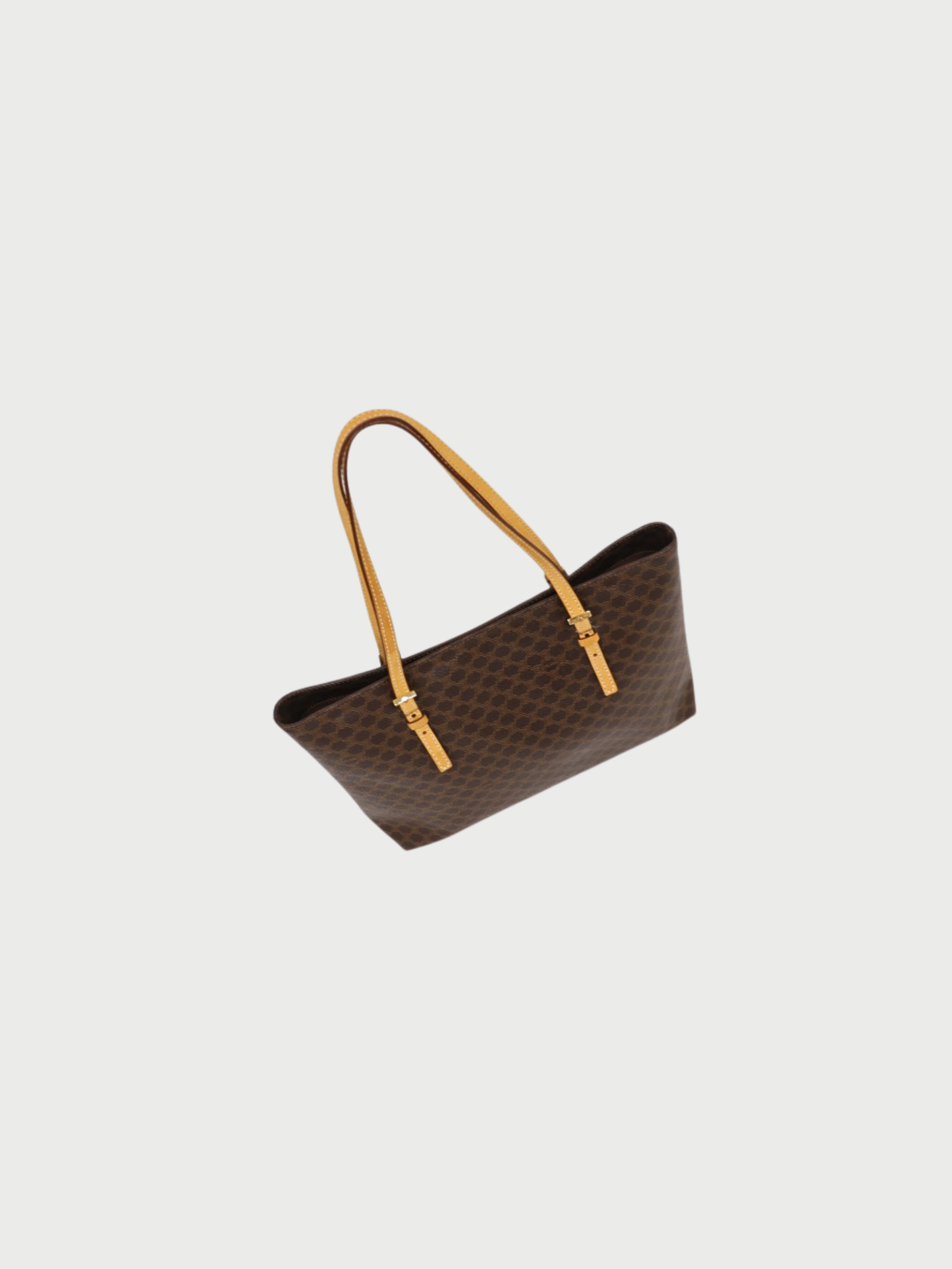 Celine 2000s Brown Macadam PVC Tote Bag