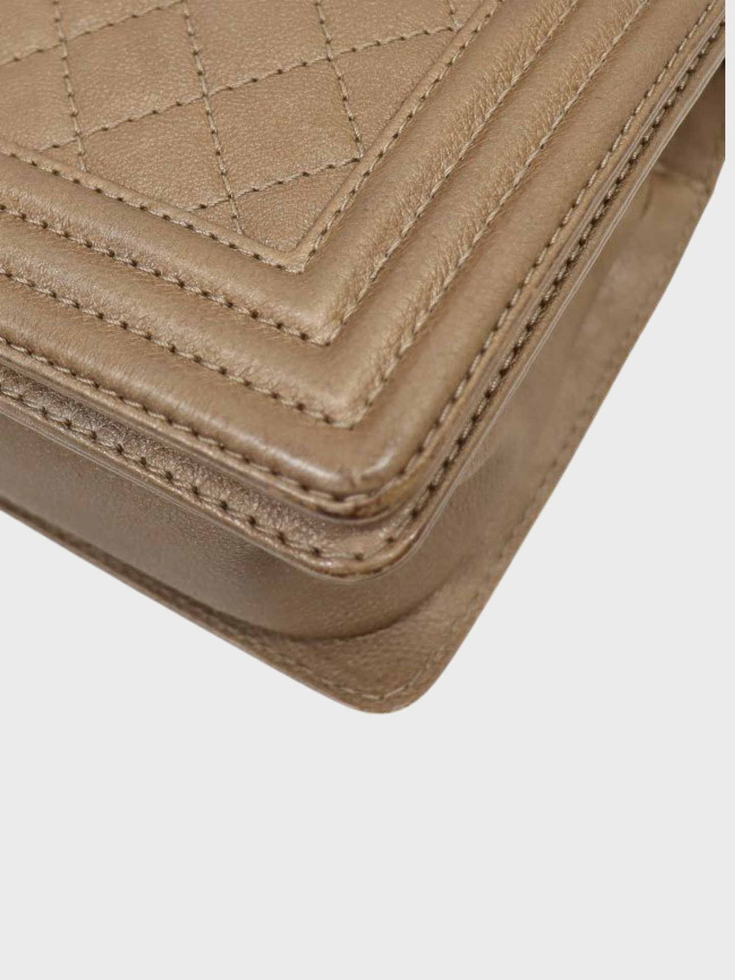 Chanel 2010s Beige Lambskin Boy Flap Bag