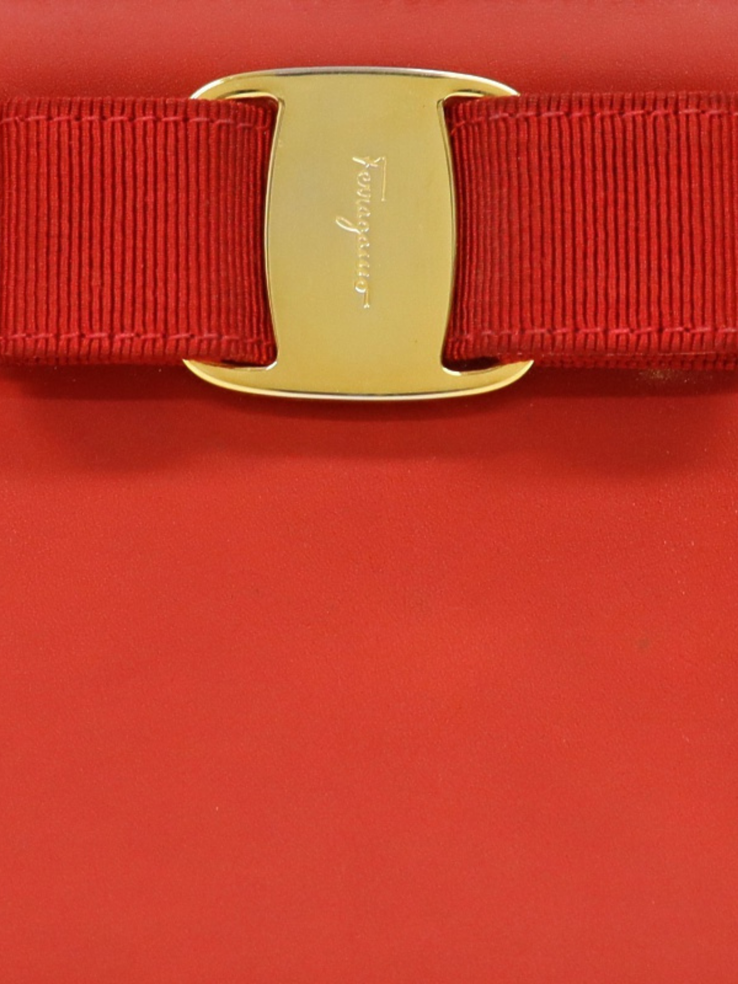 Salvatore Ferragamo 2000s Red Leather Vara Shoulder Bag