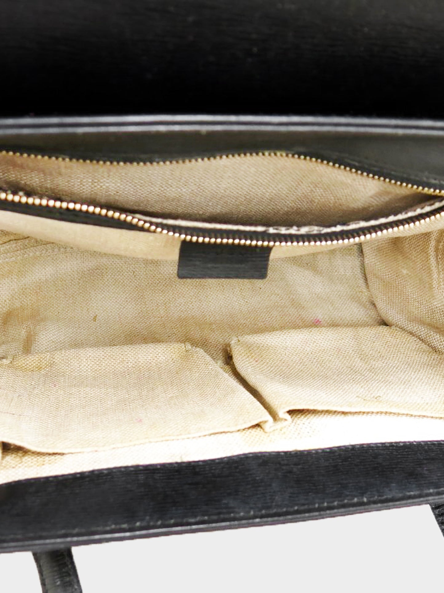 Gucci 2000s Black Leather Bamboo Bullet Top Handle Bag