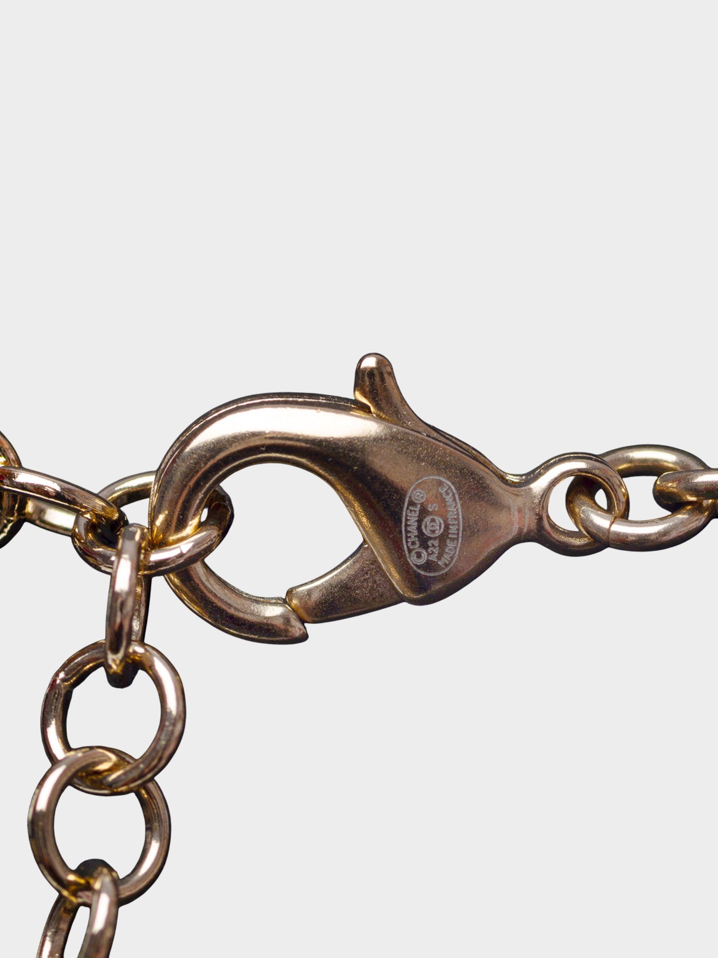 Chanel 2022 Faux Pearl and Leather-woven Chain Bow Necklace
