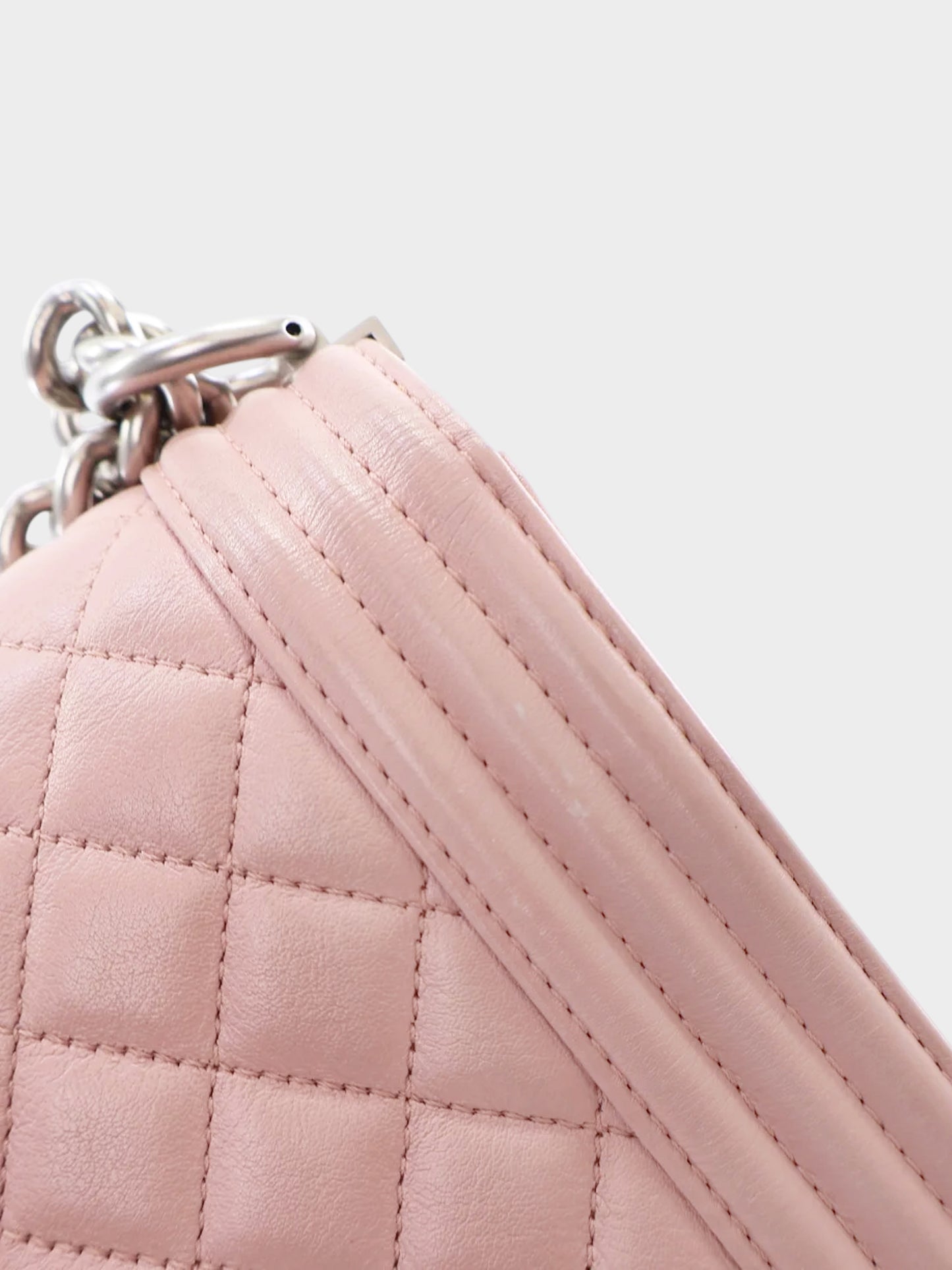 Chanel 2014-2015 Pink Calfskin Boy Flap Bag