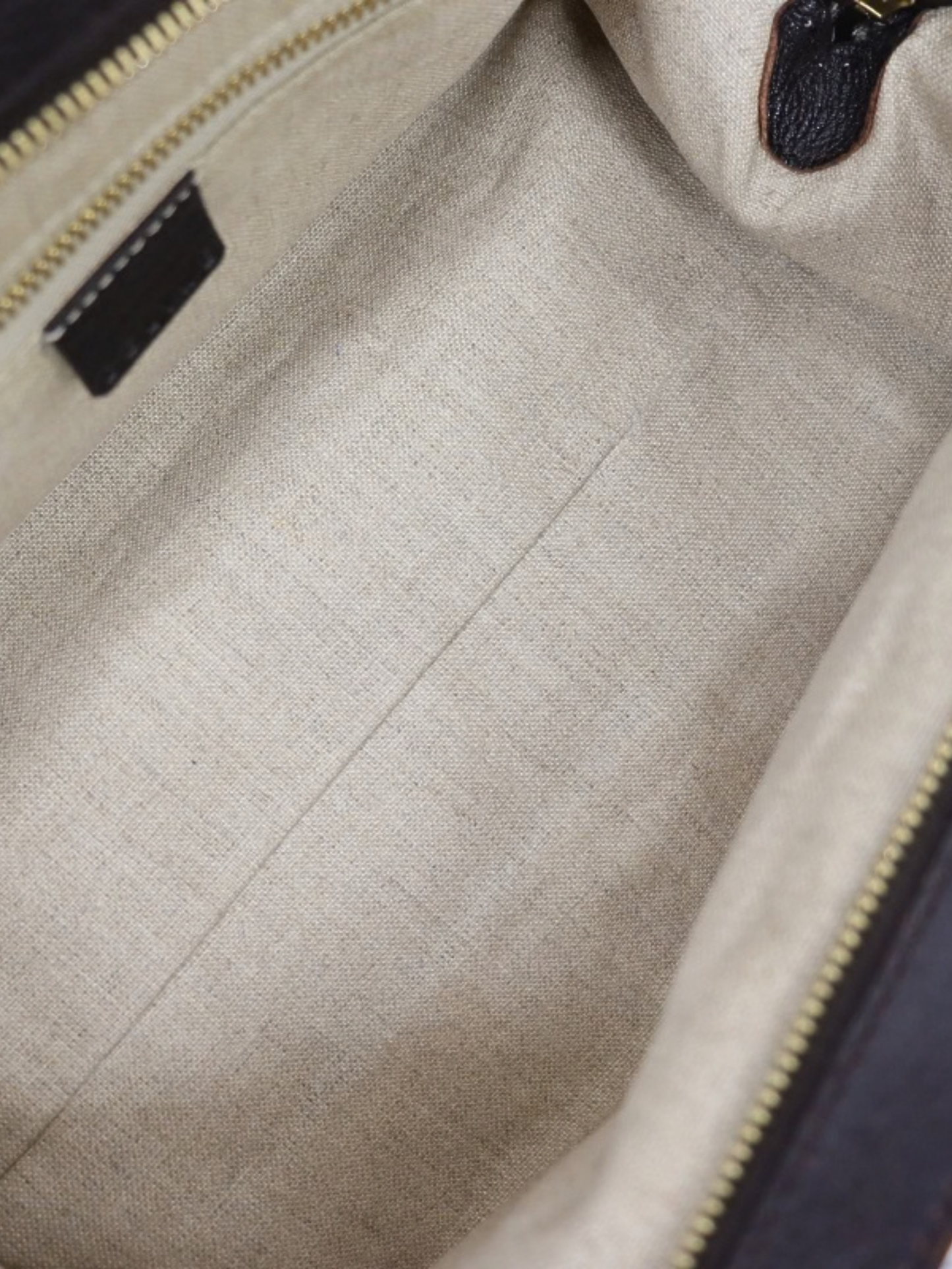 Celine AW 2004 Brown White Triomphe Nylon Leather Handbag