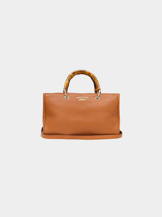 Gucci 2010 Brown Bamboo Two-way Leather bag