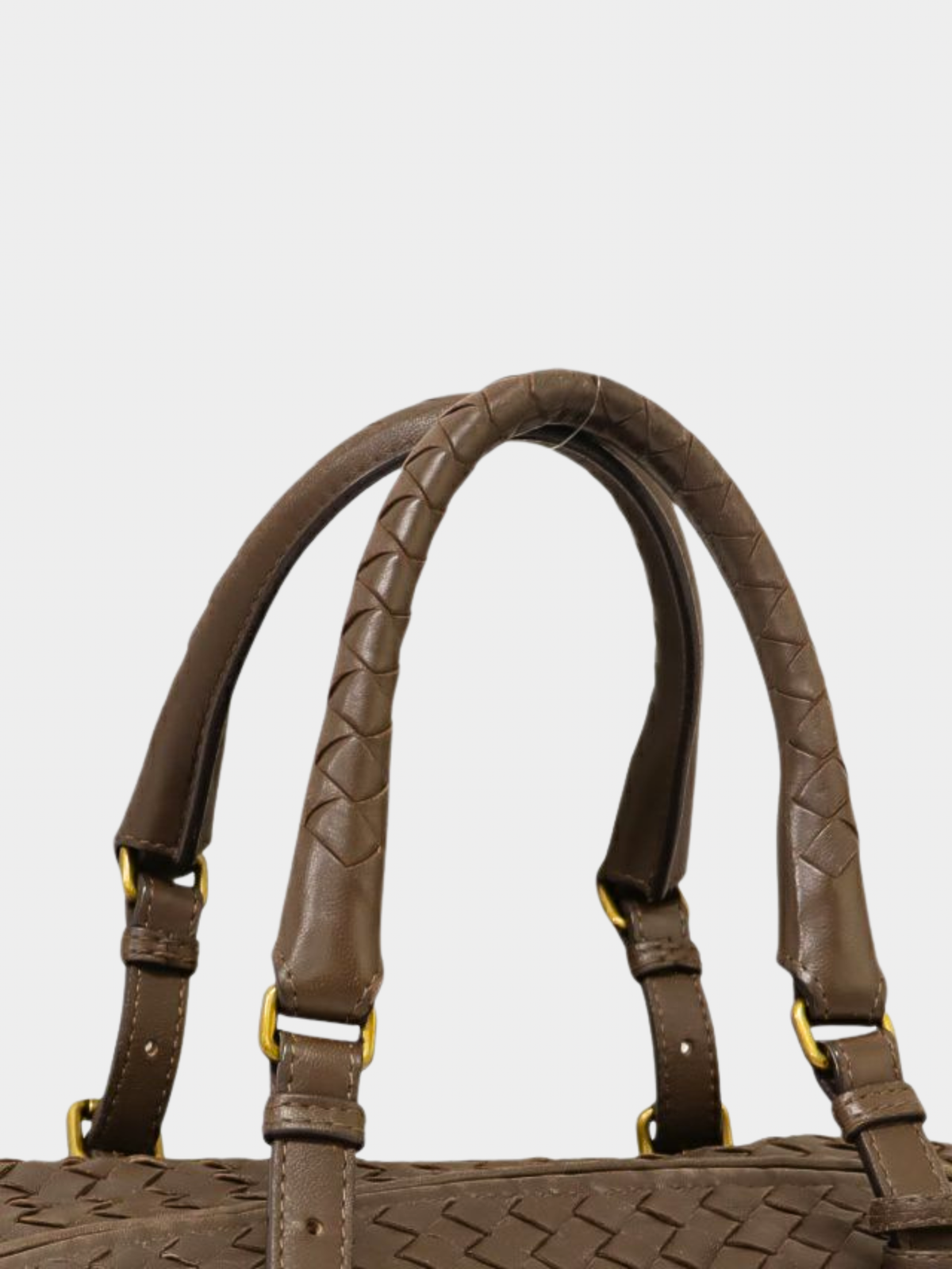 Bottega Veneta 2000s Brown Intrecciato Leather Handbag