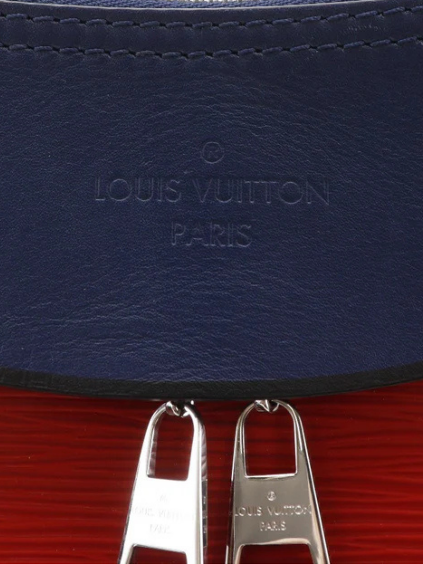 Louis Vuitton 2018 Red Navy Epi Leather Tuileries Tote Bag