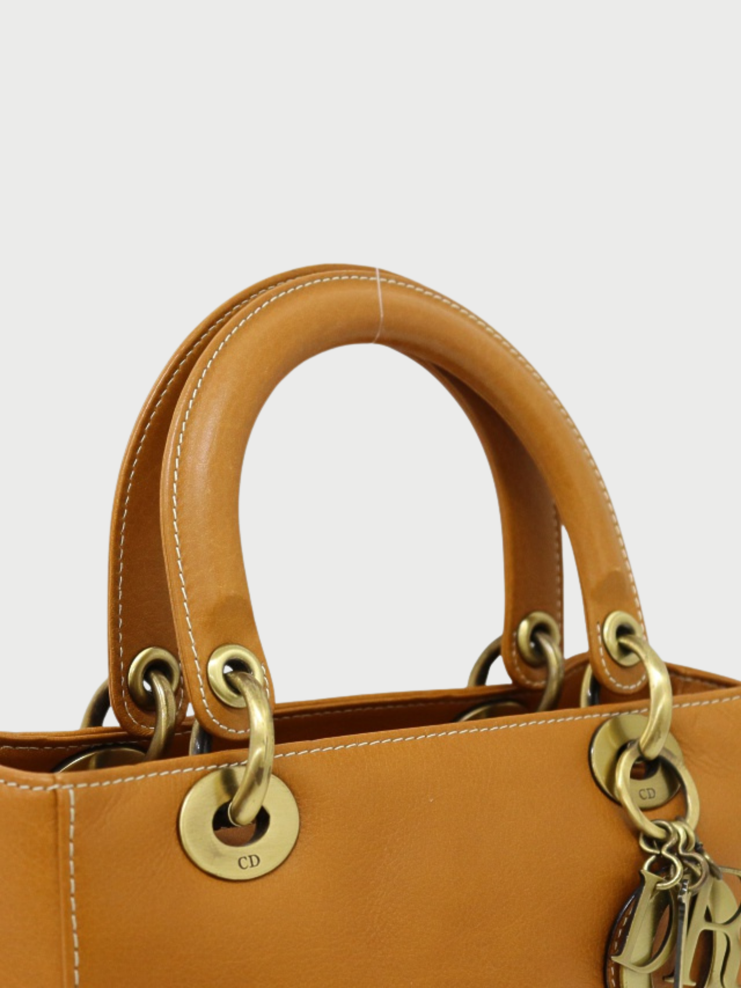 Christian Dior 2000s Camel Leather Lady Dior Handbag