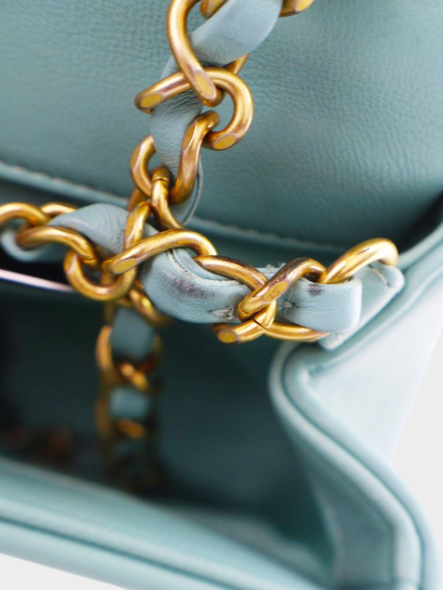 Chanel Late 2019-2020 Blue Lambskin In The Loop Mini Flap Bag