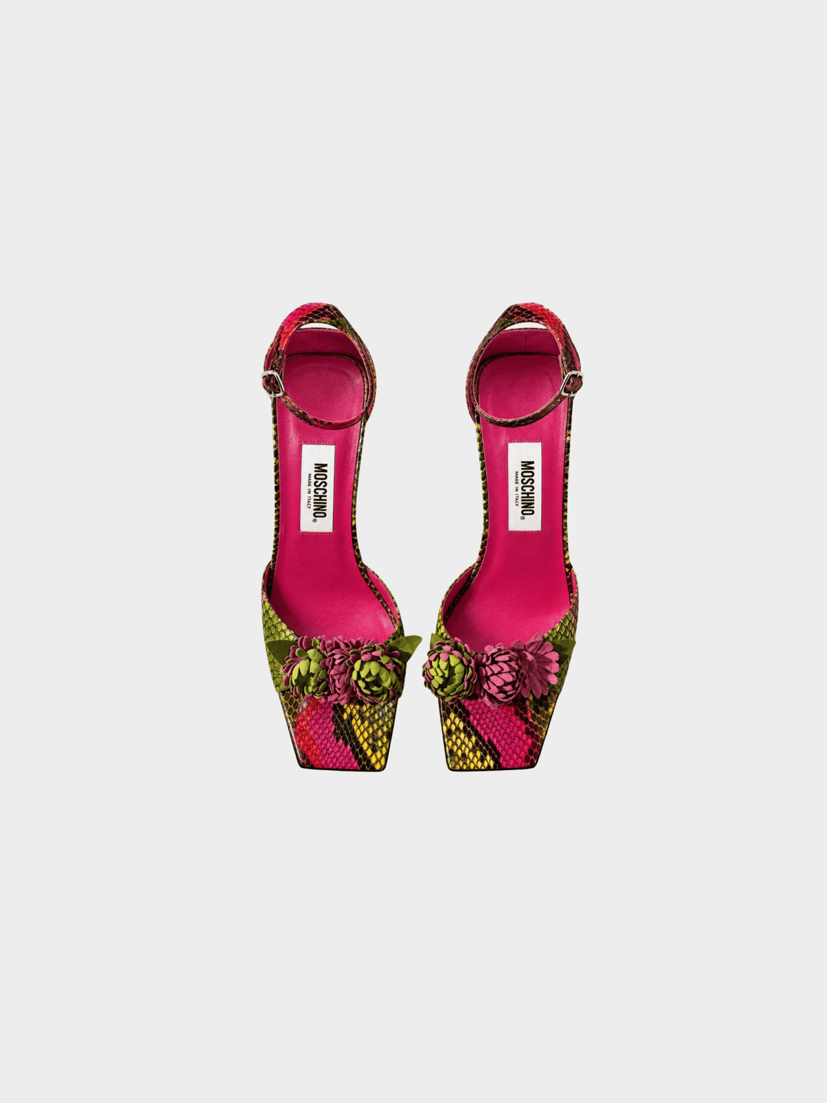 Moschino 2000s Snakeskin Animal Print Sandals