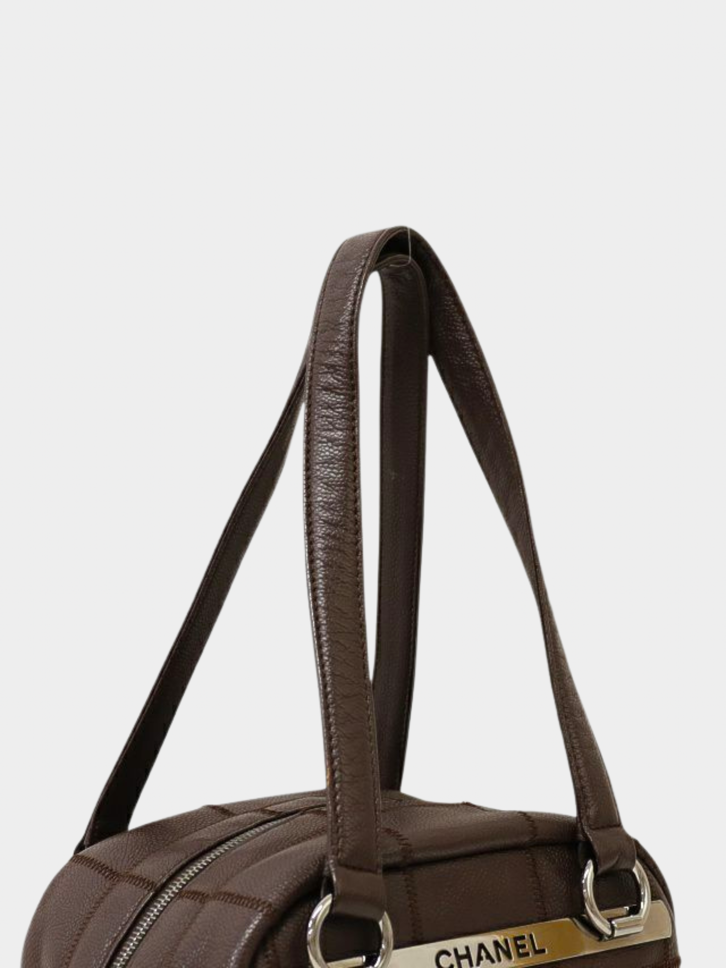 Chanel 2000s Brown Caviar Chocolate Bar Handbag