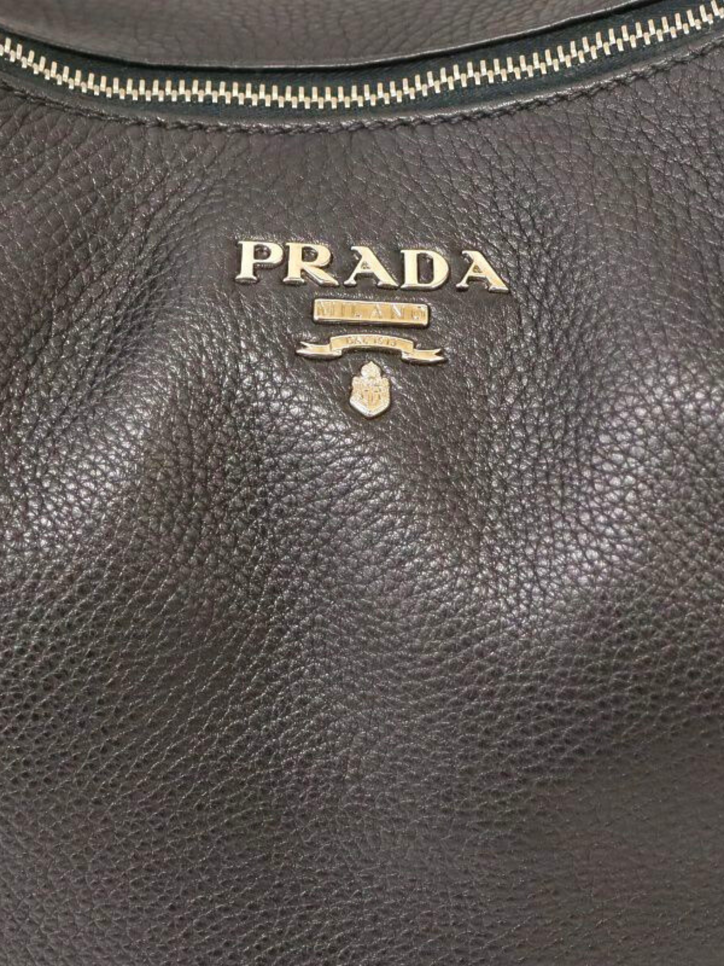 Prada 2000s Black Vitello Daino Shoulder Bag