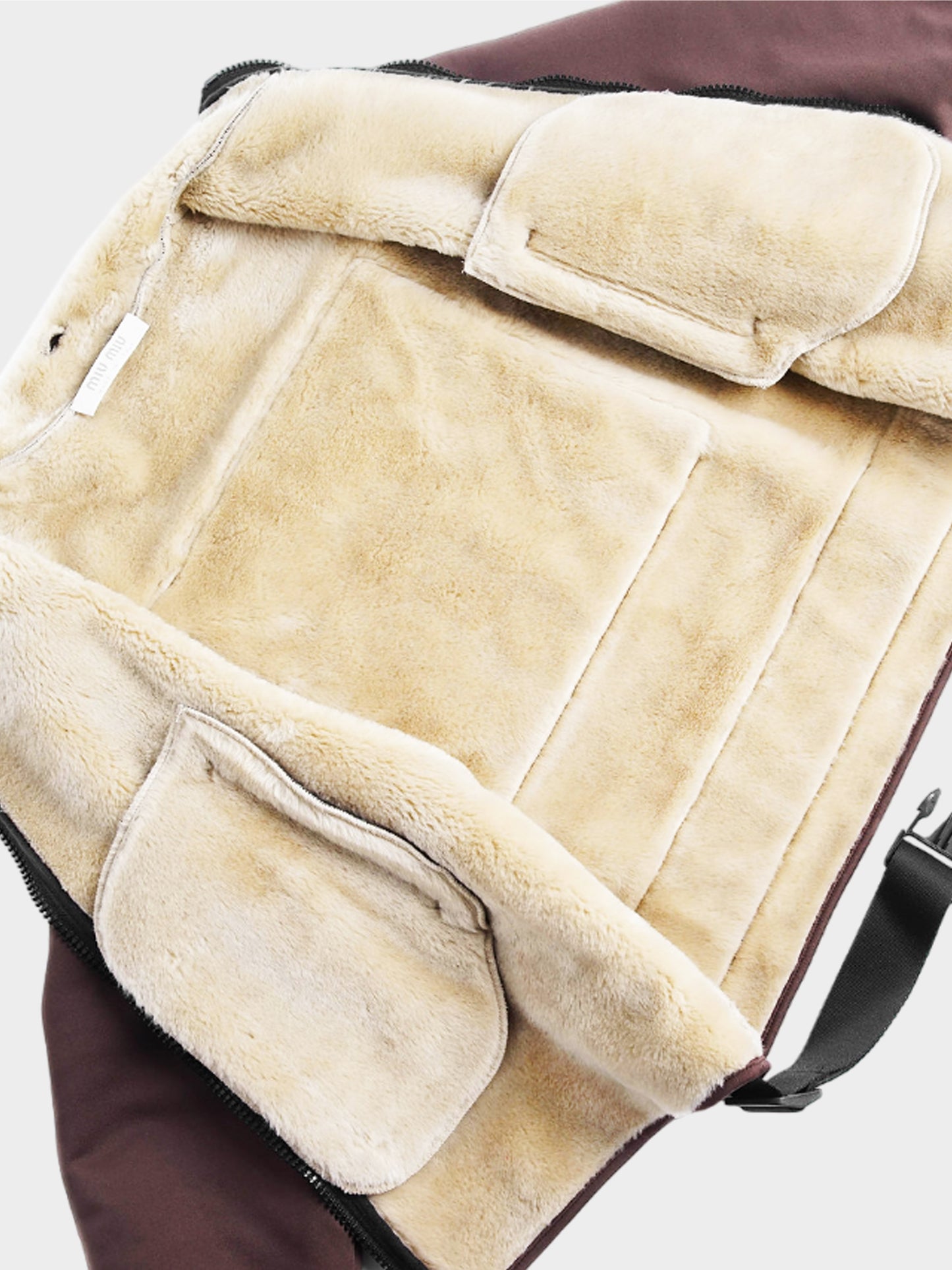 Miu Miu FW 1999 Fleece Lining Buckle Belt Jacket