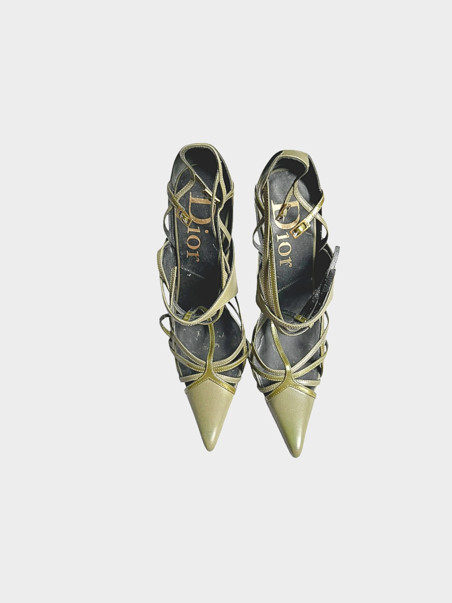 Christian Dior 2000s Khaki Bondage Heels