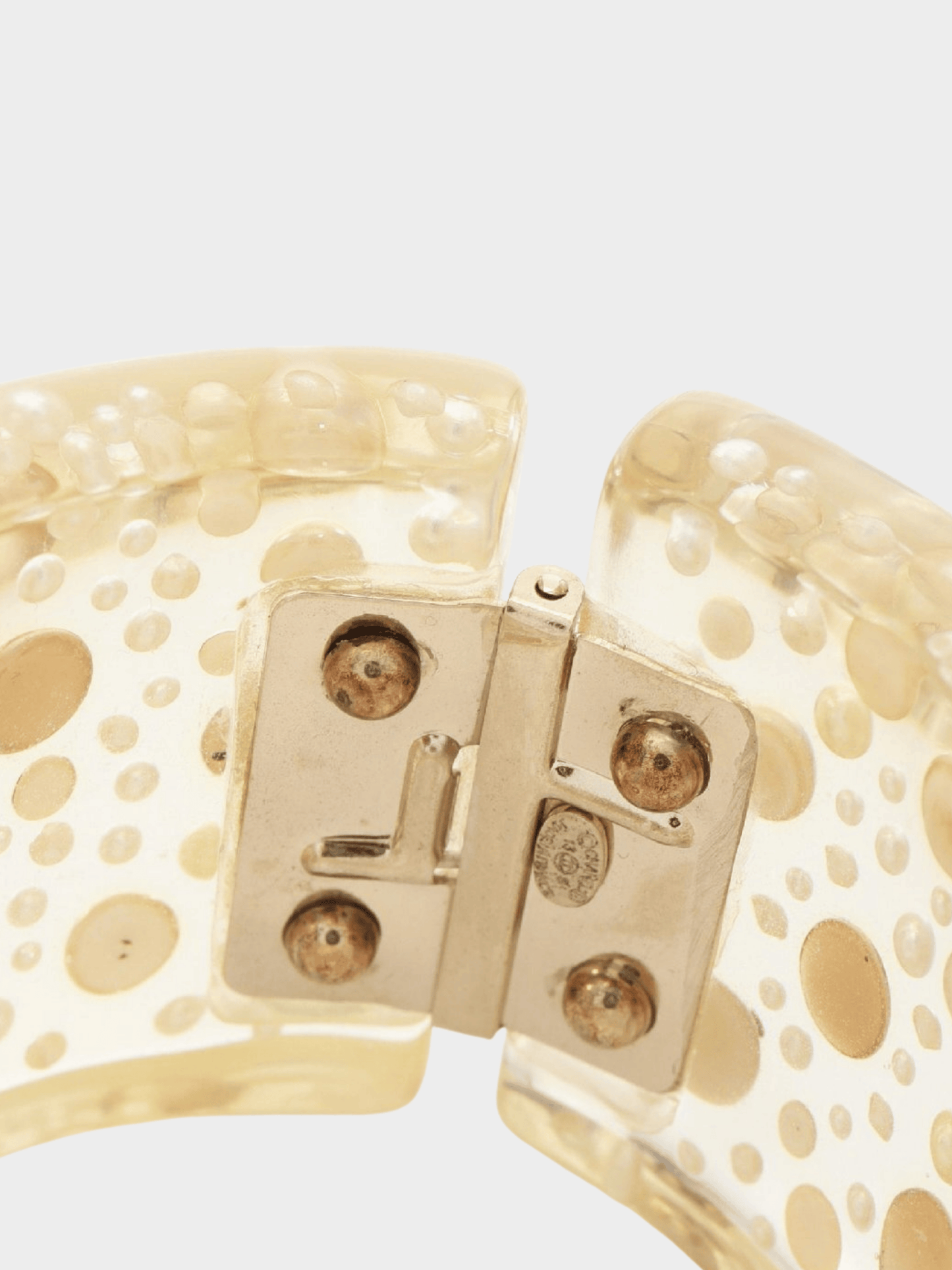 Chanel 1980s Gold CC Detailed Bangle