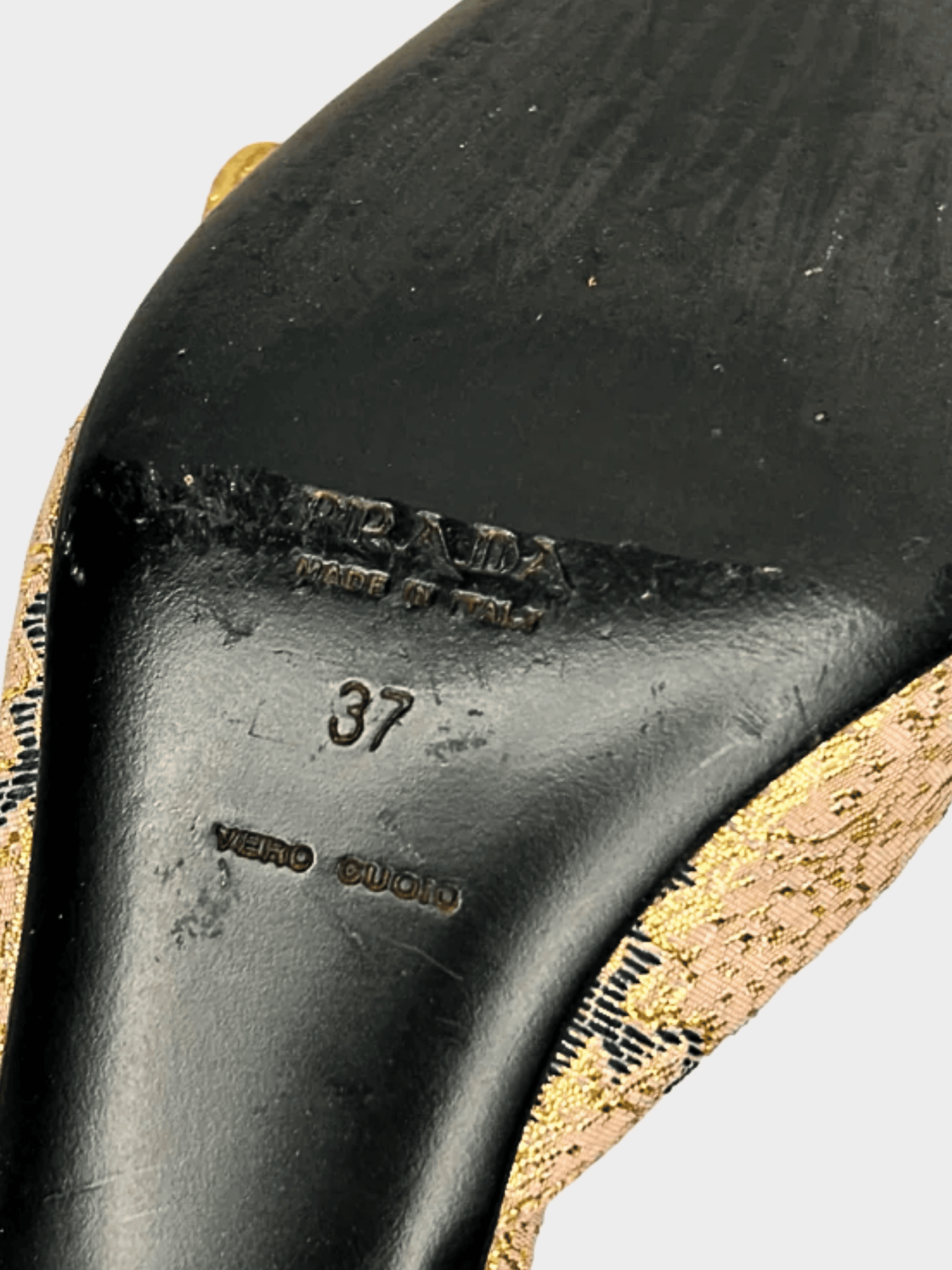 Prada SS 2002 Runway Abstract Print Mule Heels