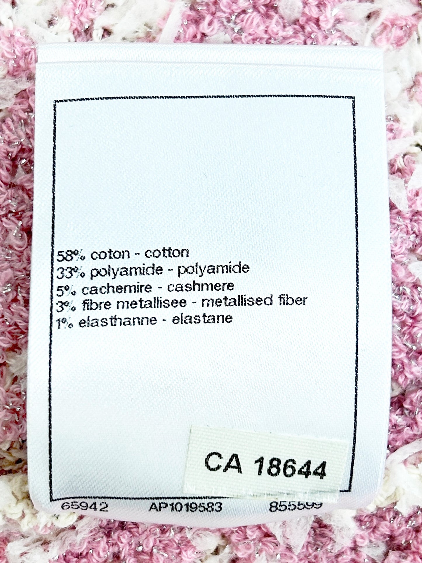 Chanel 2023 Pink and Ecru Knit Bandeau Top