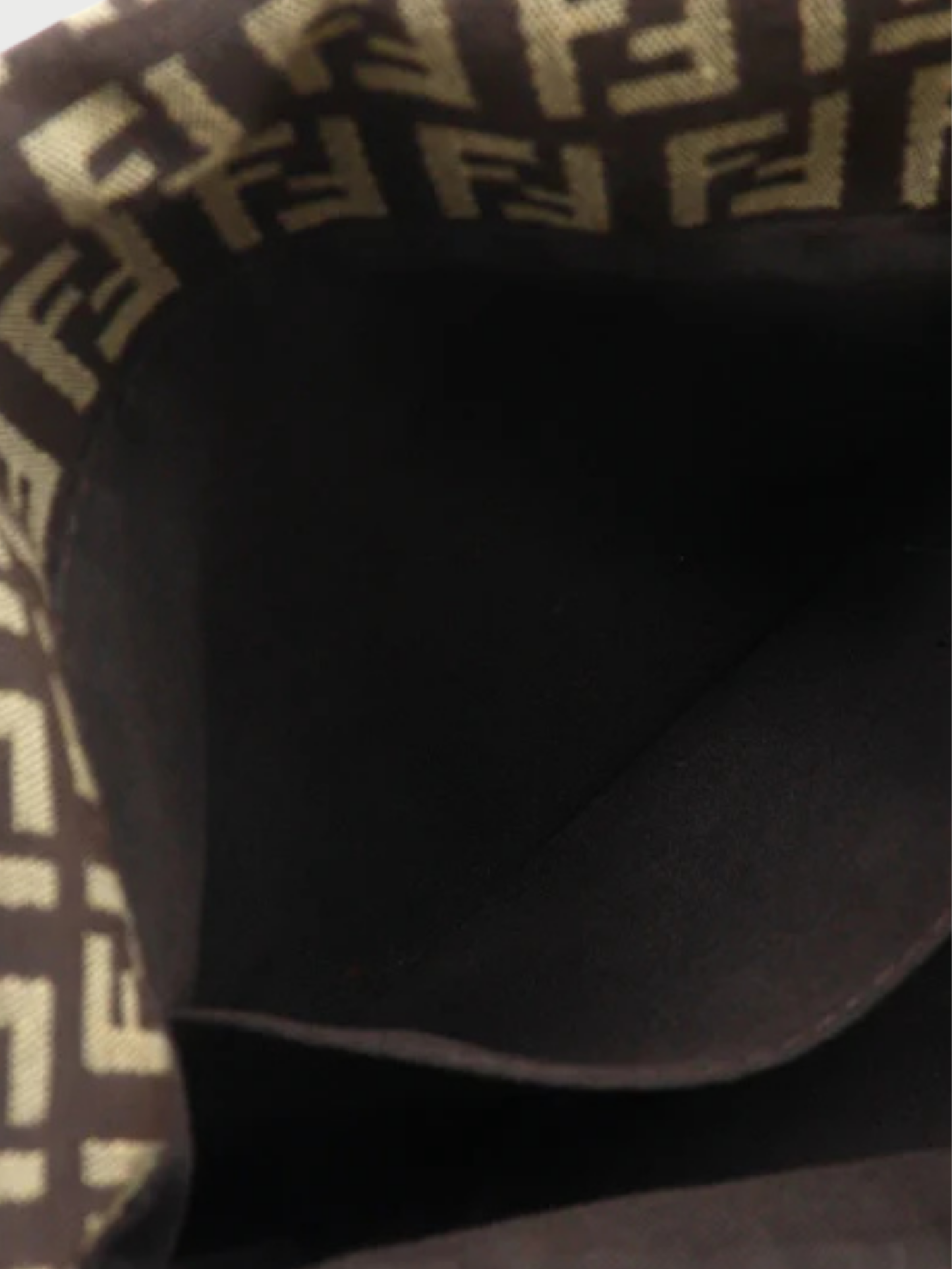 Fendi 2000s Brown Zucchino Canvas Crossbody Shoulder Bag
