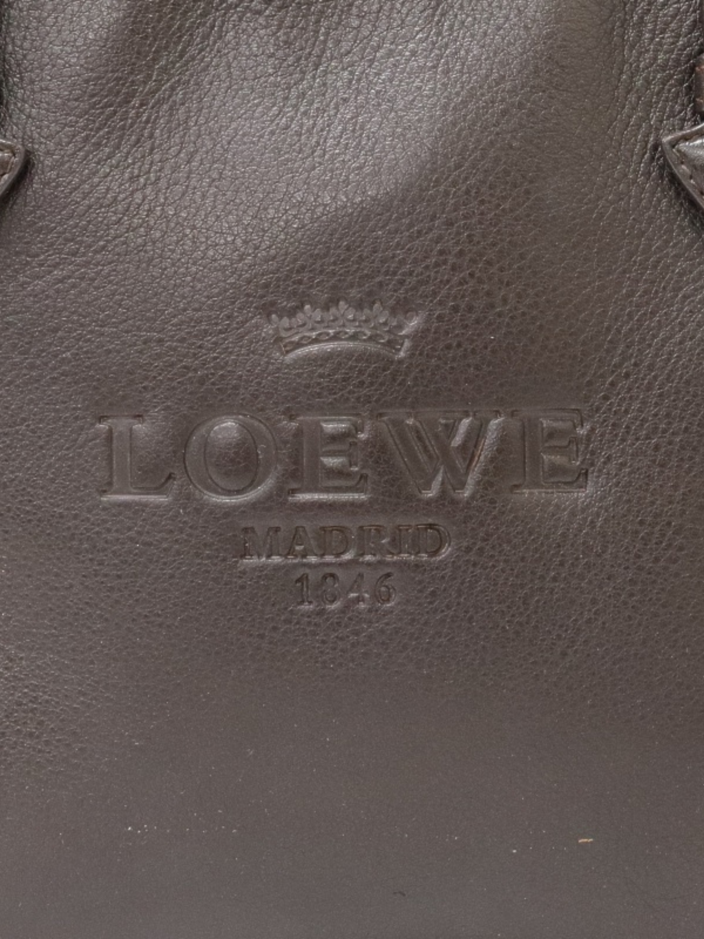 Loewe 2000s Dark Brown Leather Heritage Handbag