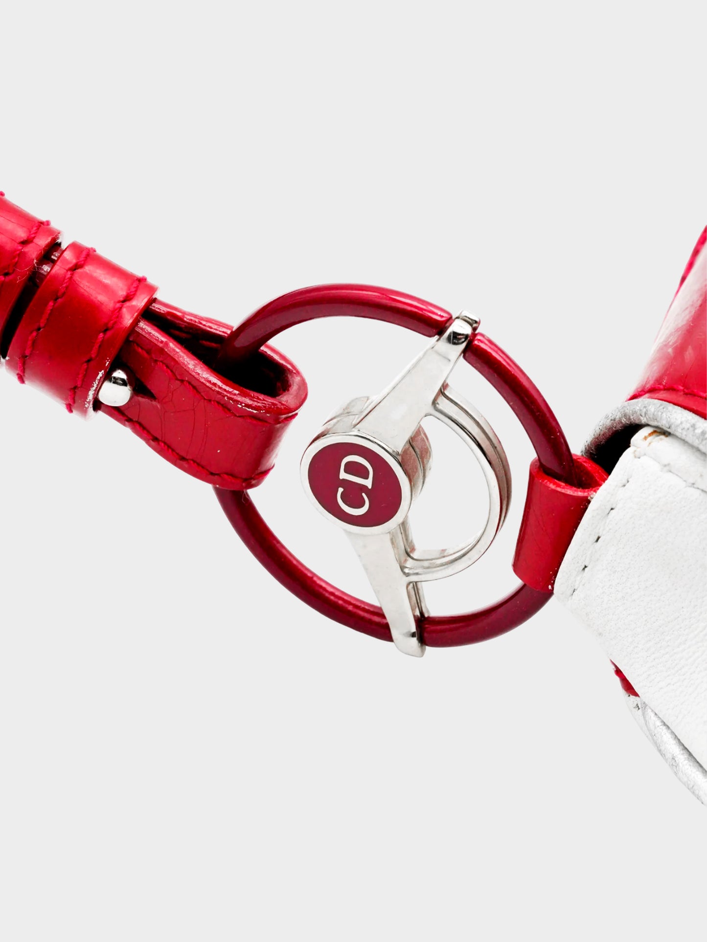 Christian Dior SS 2001 Runway White and Red Double Saddle Cadillac 1947