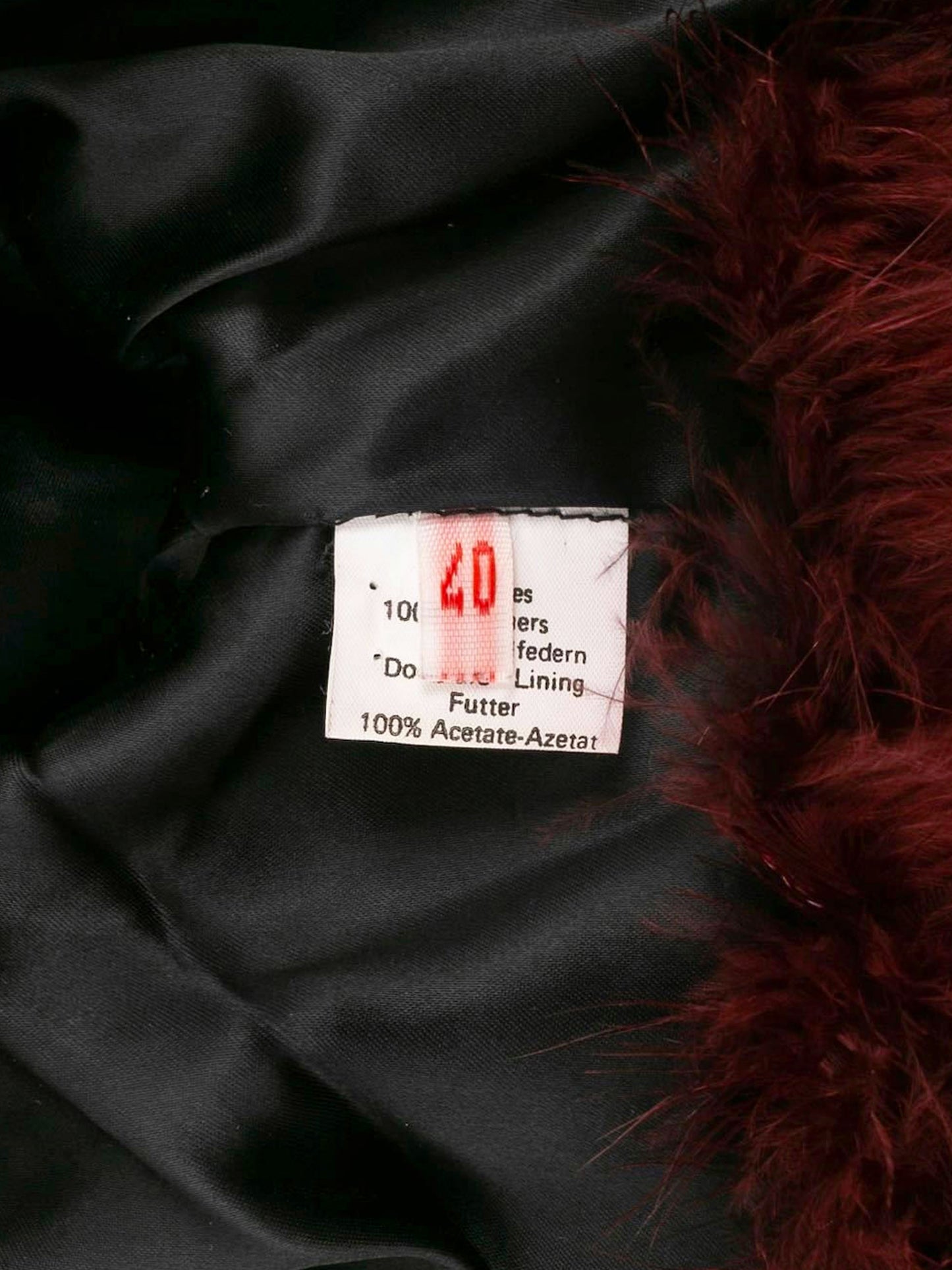 Chantal Thomass FW 1990 Burgundy Marabou Bolero