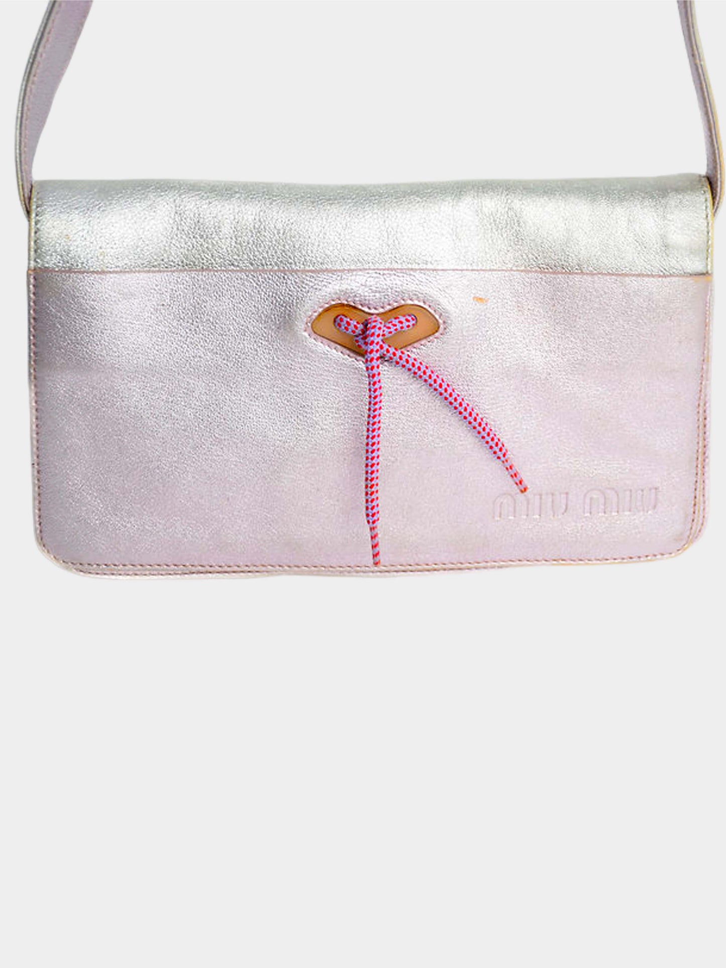 Miu Miu FW 1999 Metallic Lilac and Silver Shoulder Bag