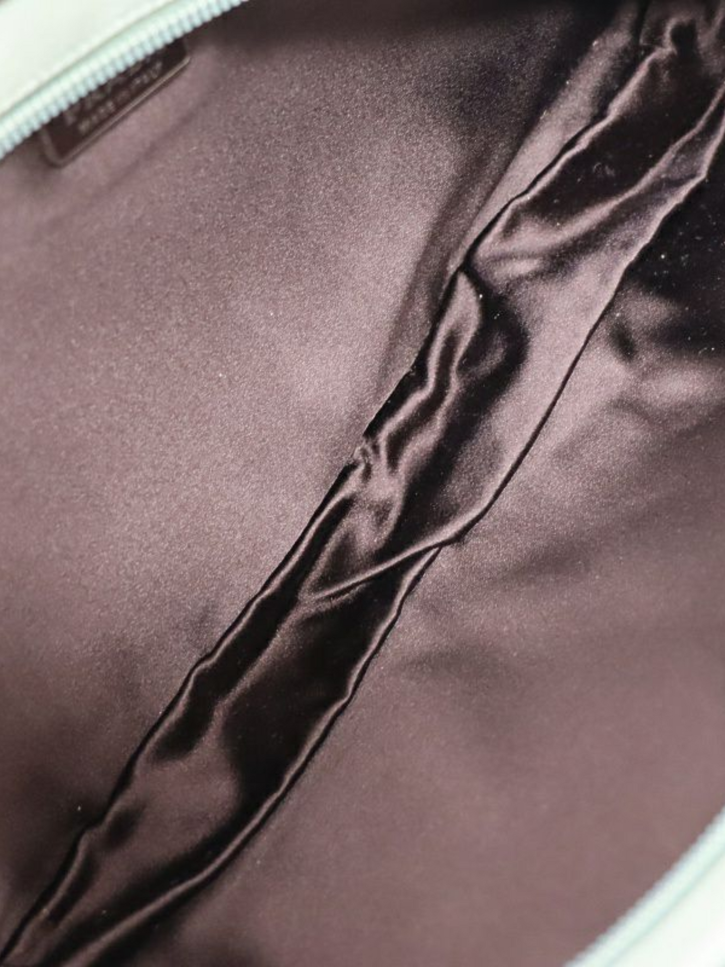 Prada 2000s Green Satin Triangle Logo Shoulder Bag