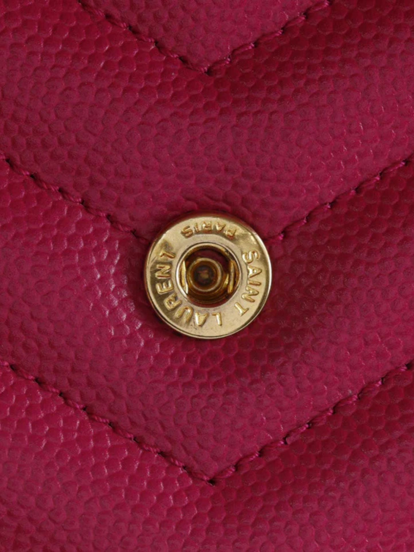 Yves Saint Laurent 2010s Pink Quilted Leather Chain Wallet