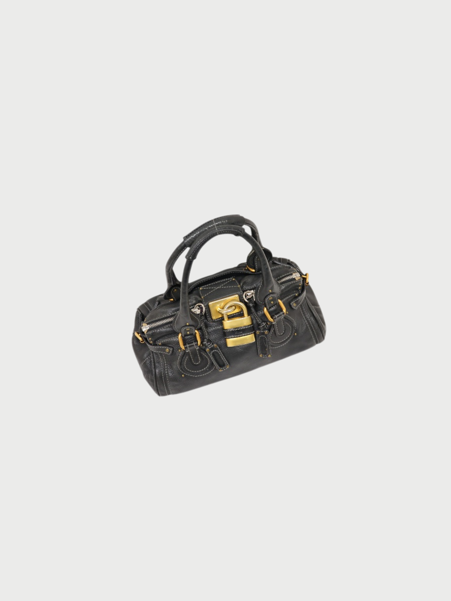 Chloé 2000s Black Leather Paddington Bag