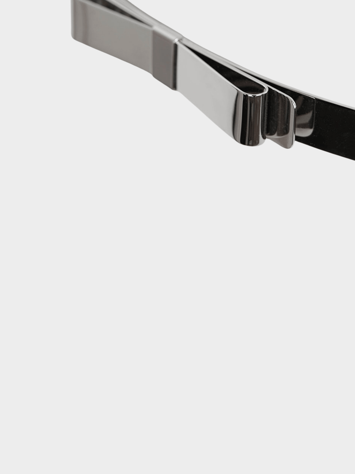 Miu Miu SS 2000 Silver Bow Metal Belt