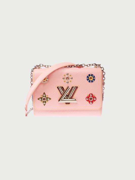 Louis Vuitton 2010s Rose Epi Leather Twist MM Shoulder Bag