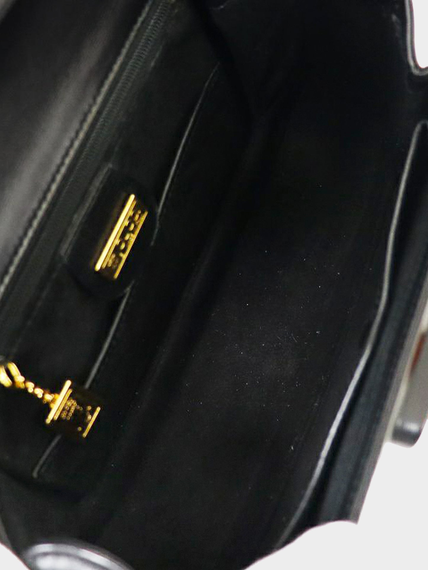 Gucci 1990s Black Leather Tortoiseshell 1947 Top Handle Bag