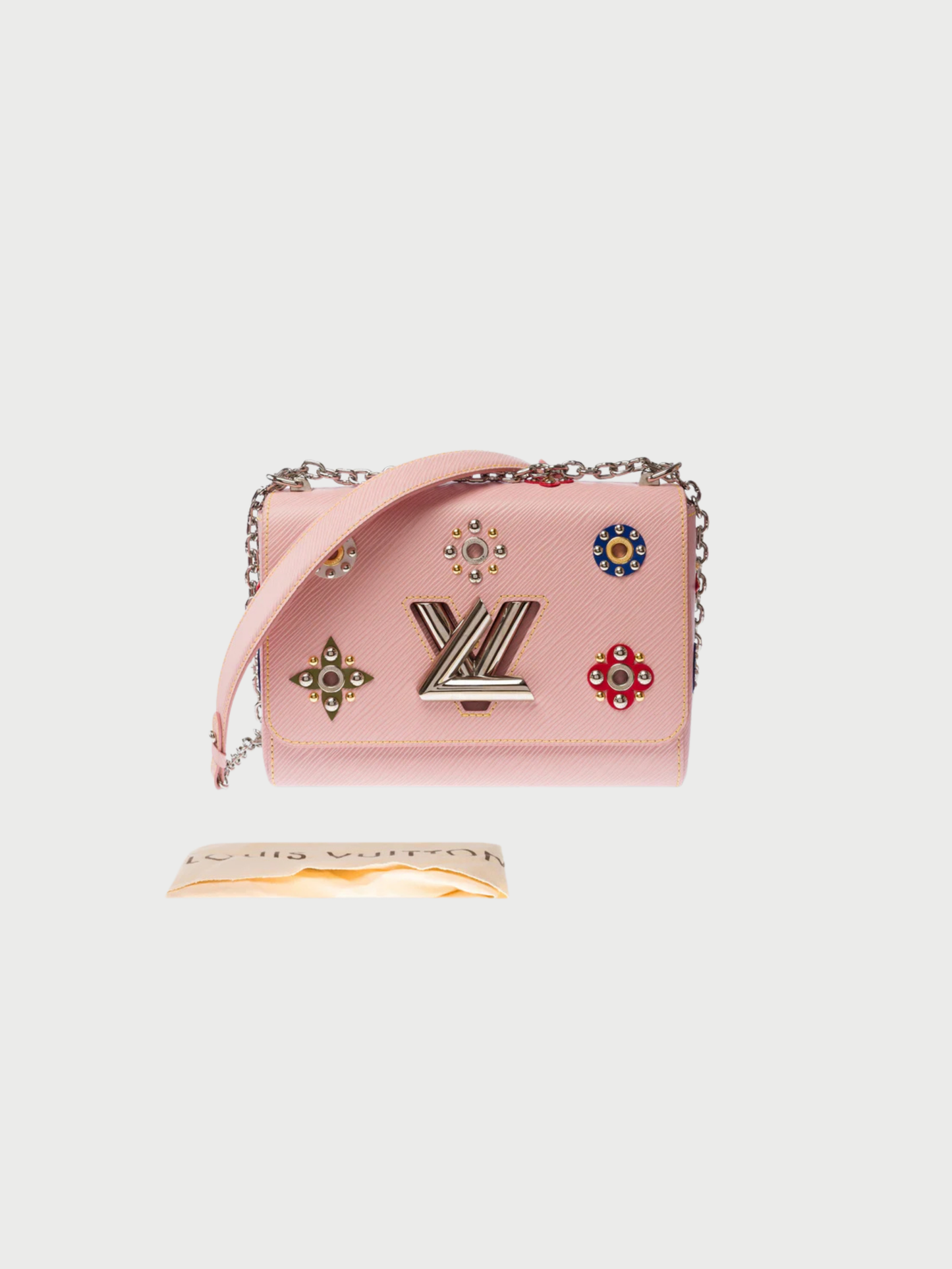 Louis Vuitton 2010s Rose Epi Leather Twist MM Shoulder Bag