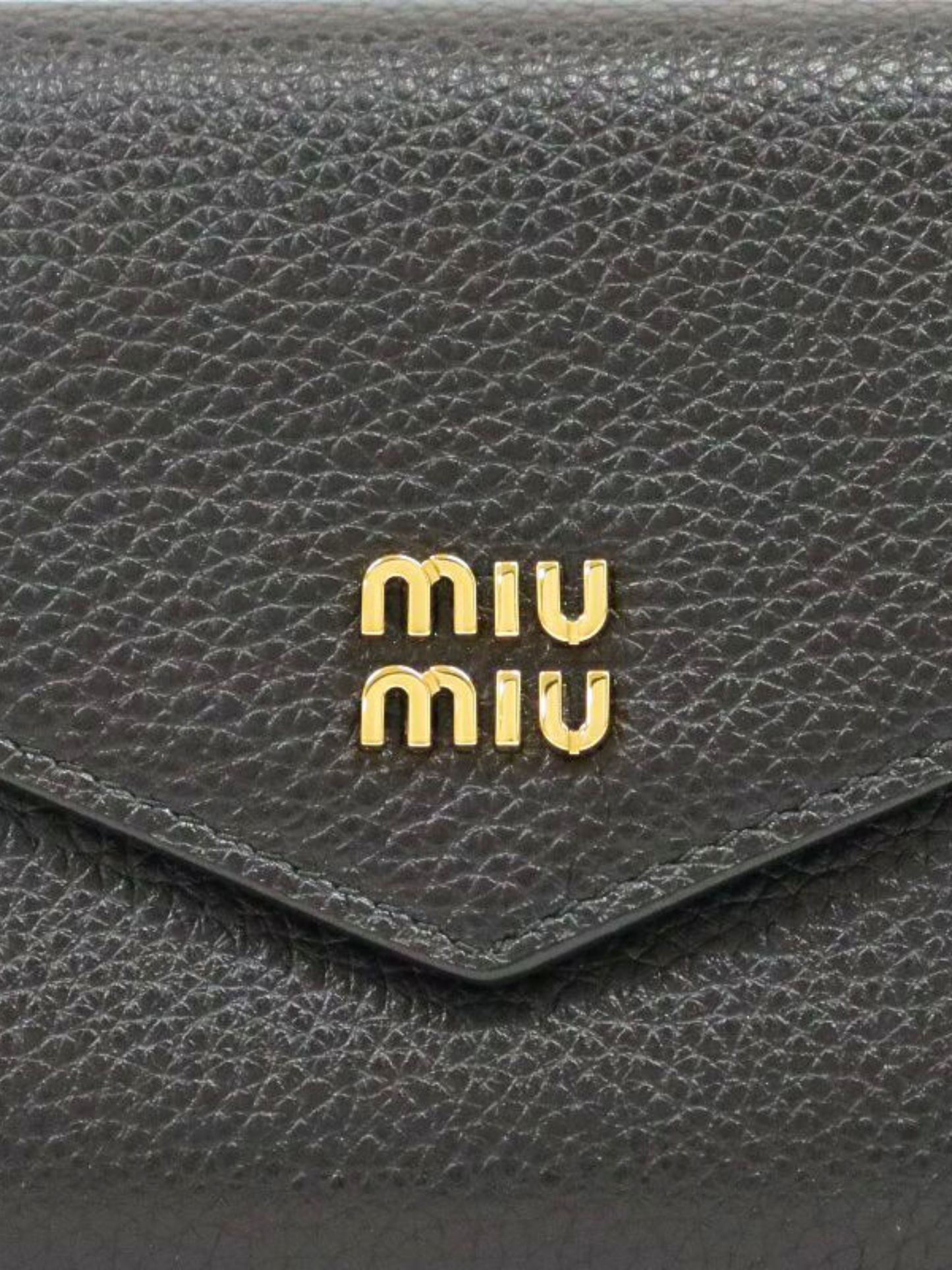 Miu Miu 2010s Black Leather Compact Wallet