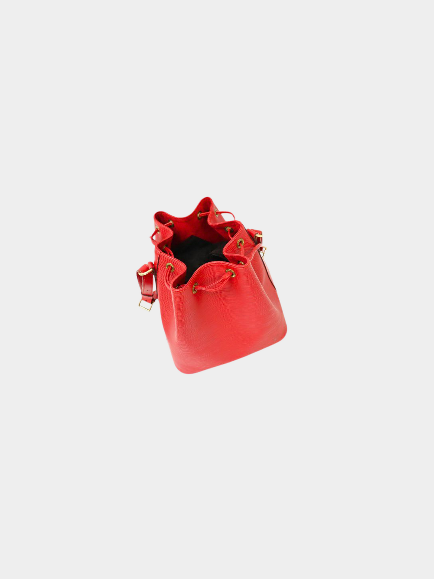 Louis Vuitton 1990s Castilian Red Epi Leather Petit Noé Bucket Bag