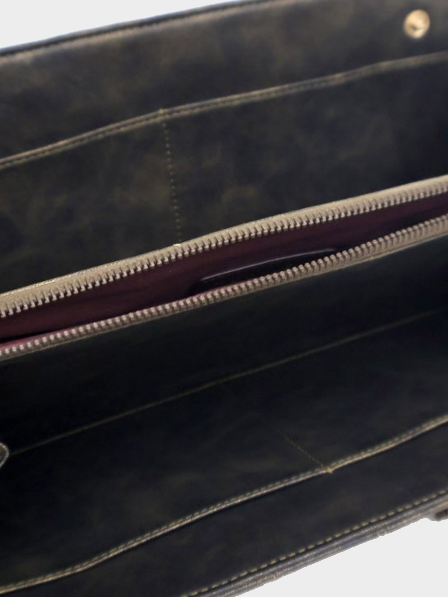 Chanel 2011 Black and Gold Lambskin CC Fringe Clutch